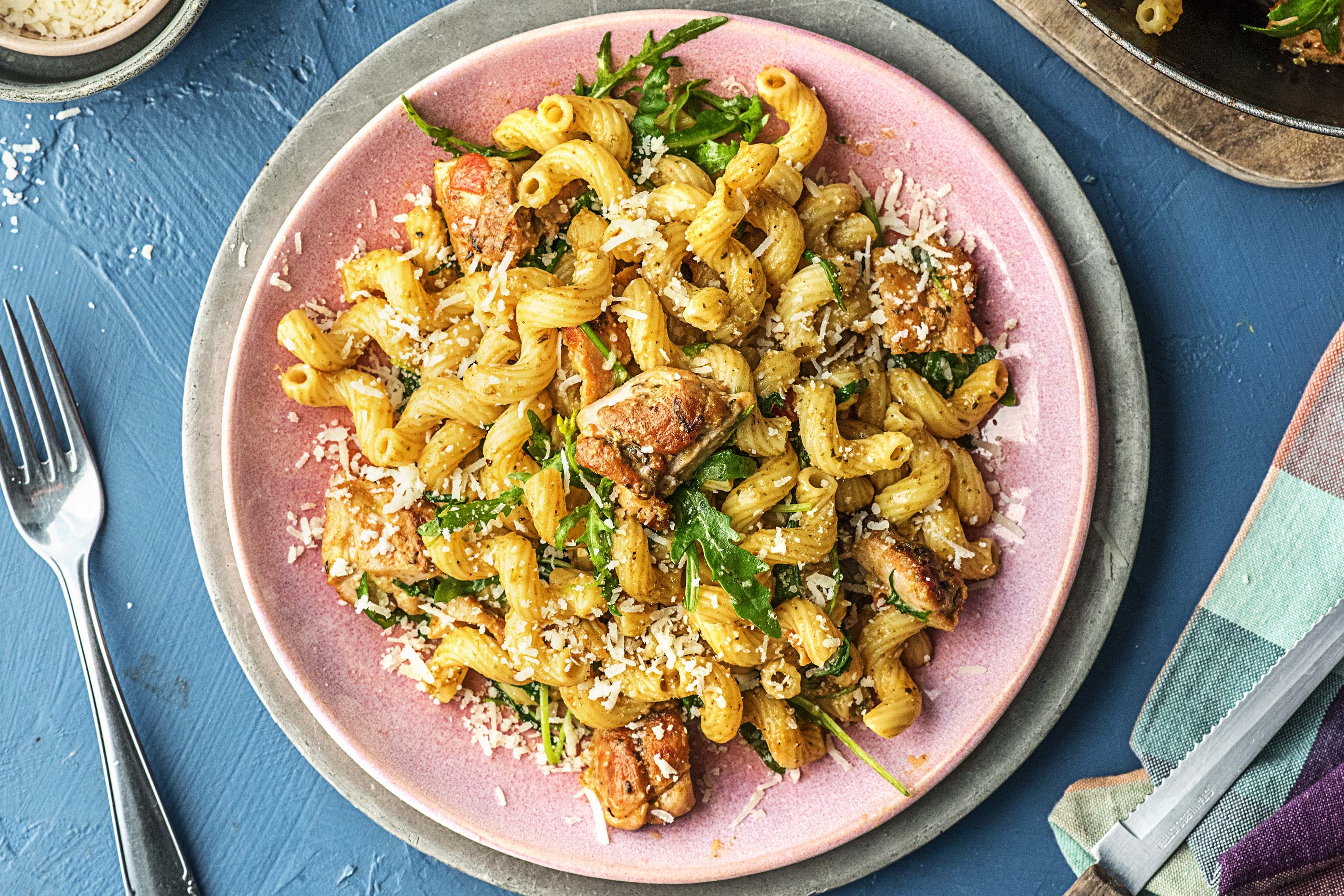 Chicken and Pesto Pasta Dinner