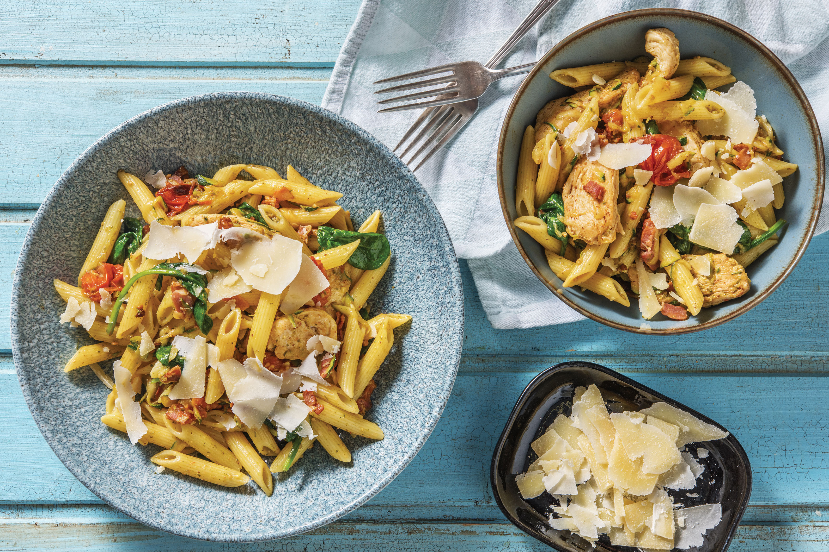 Chicken & Bacon Pesto Penne