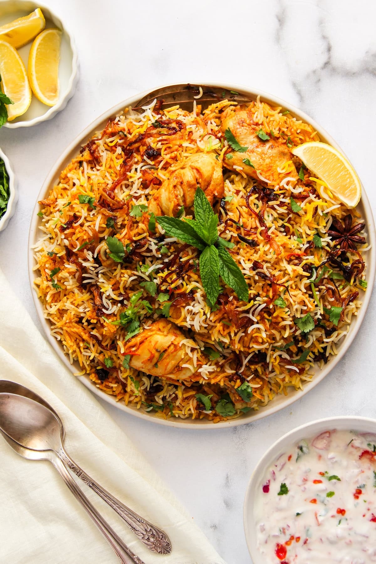 Spicy Chicken and Chickpea Biryani