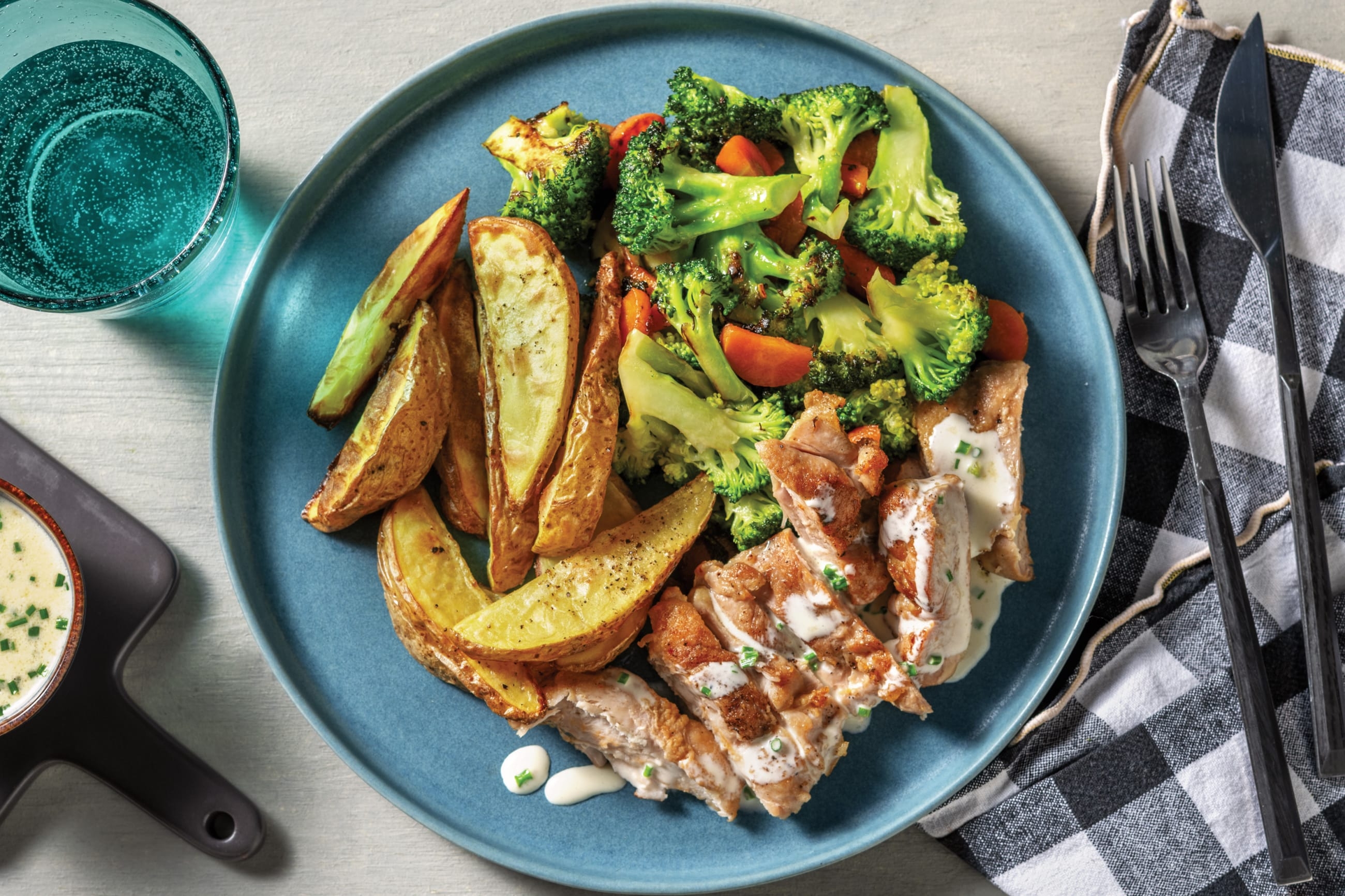 Chicken & Creamy Chive Sauce