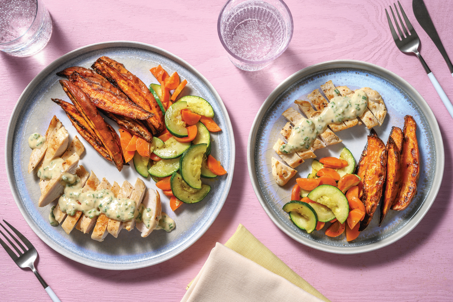 Chicken & Creamy Chive Sauce