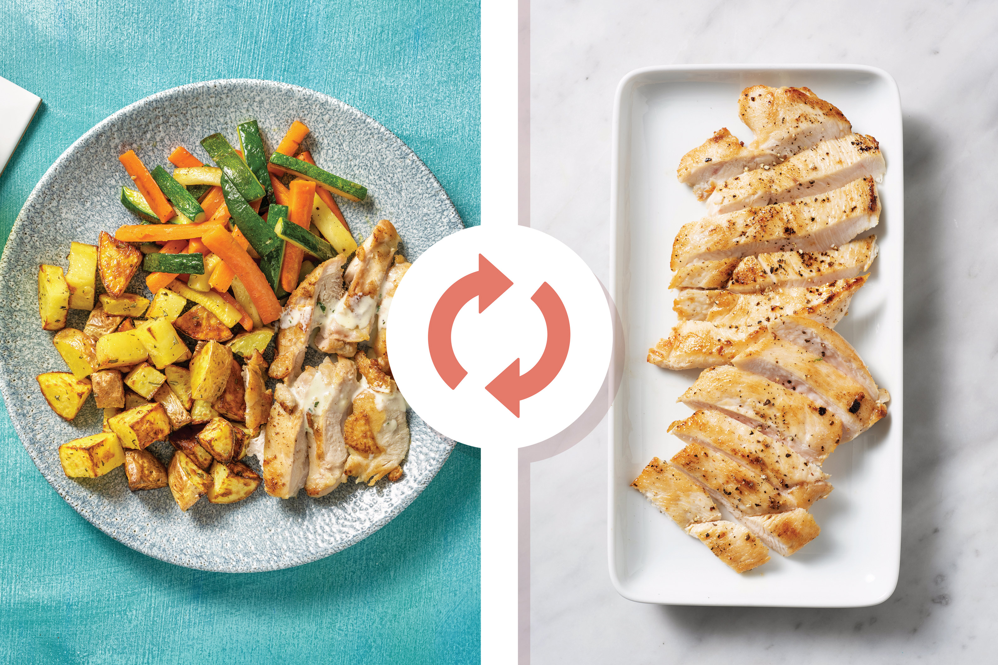 Chicken Breast & Creamy Oregano Sauce