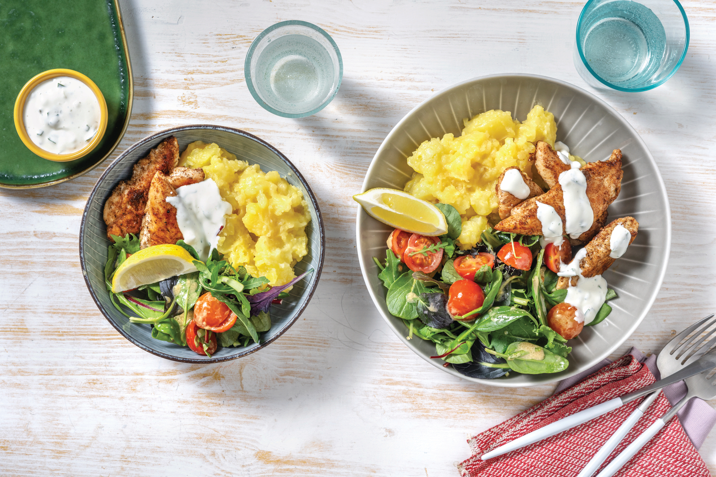 Chicken Tenders & Crushed Lemon Potatoes