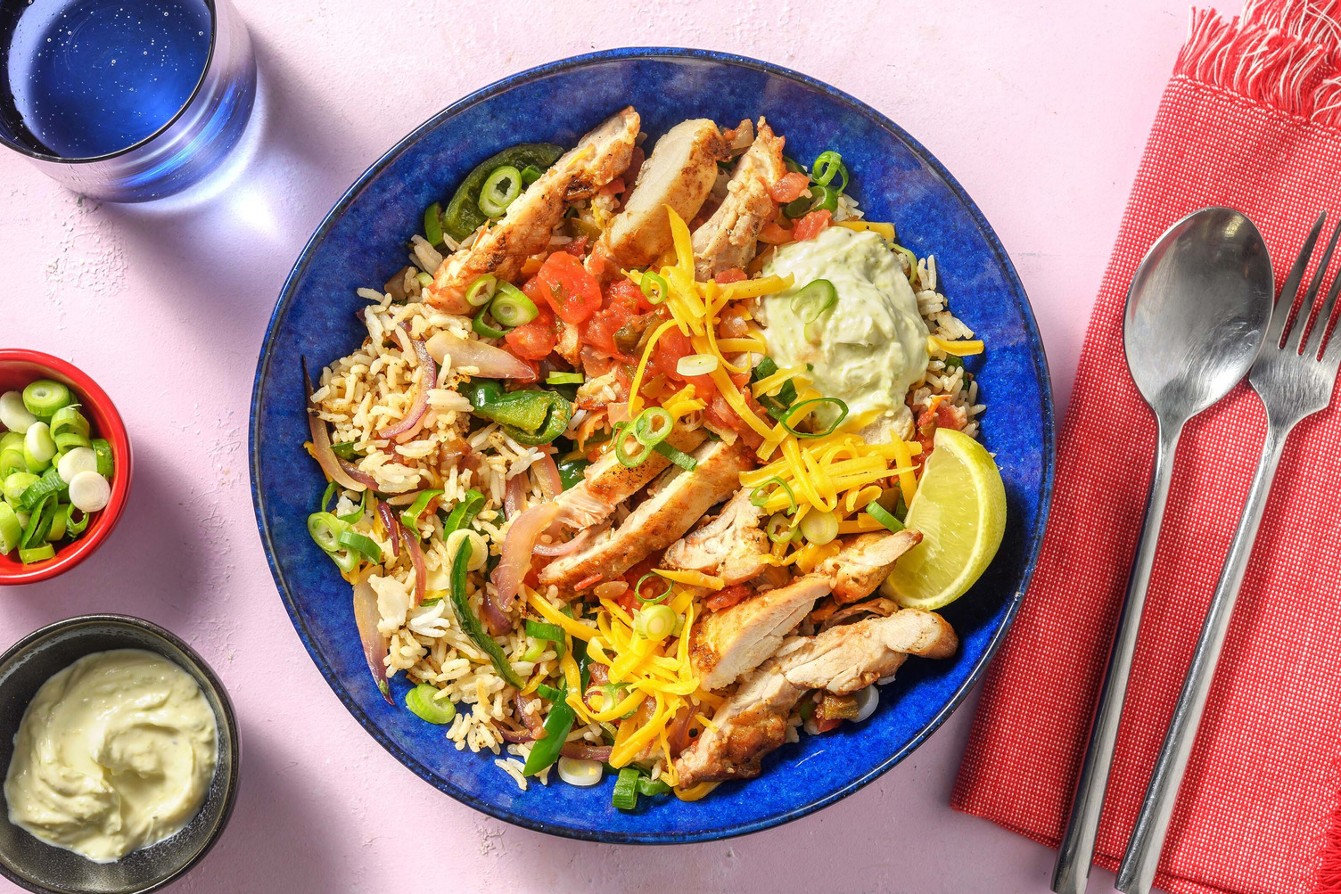 Bols style fajitas au poulet