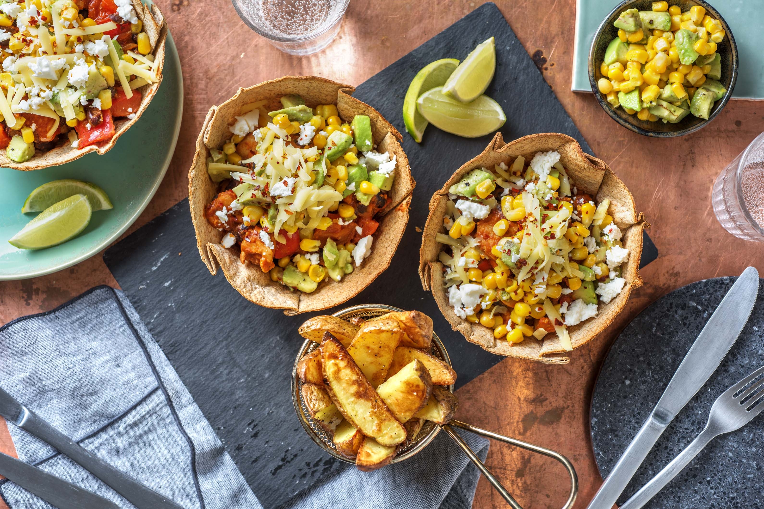 Double Cheese Chicken Fajita Taco Bowl