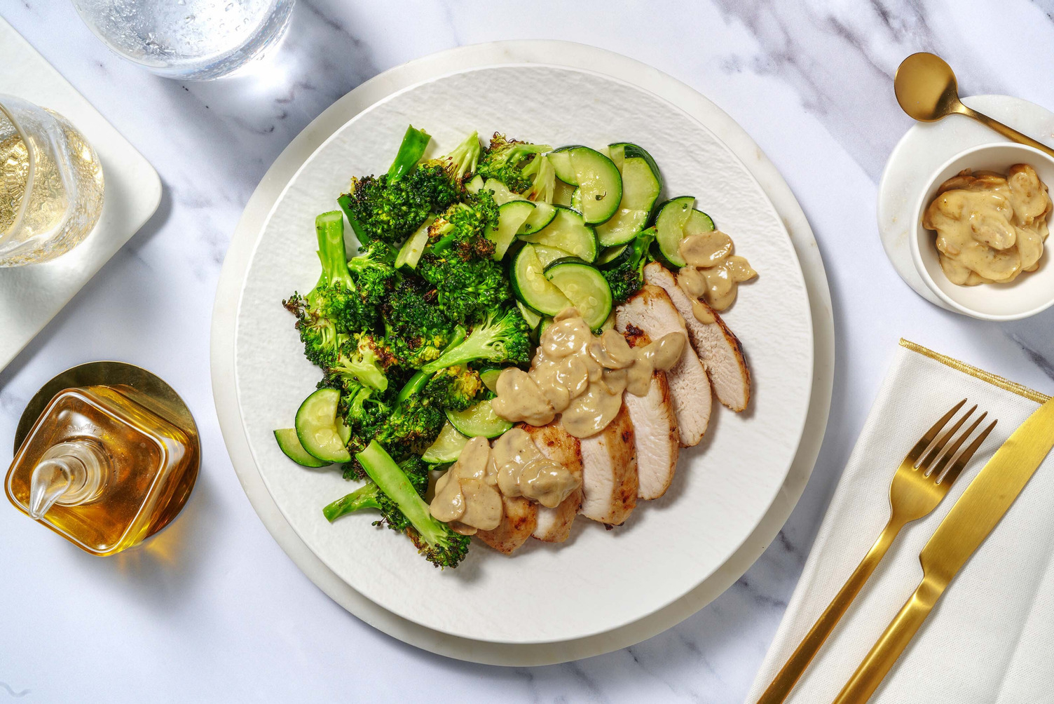 Chicken Thighs in Rich Mushroom Sauce