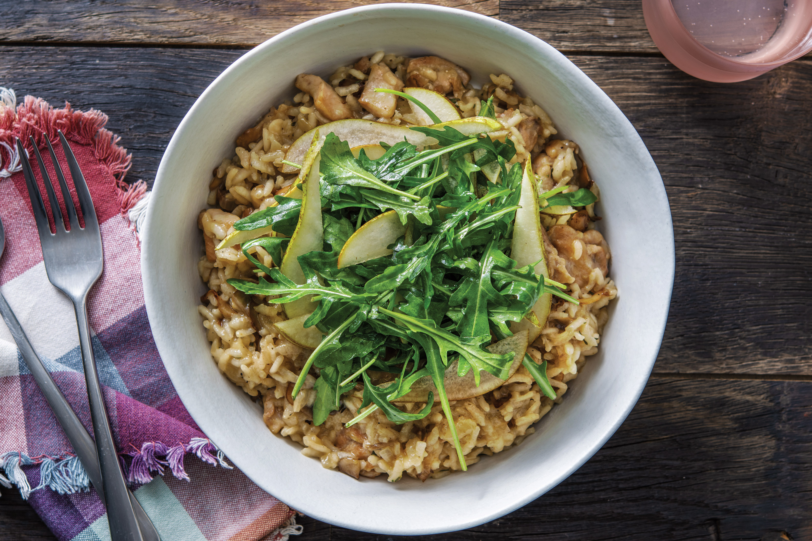 Chicken, Mushroom & Thyme Baked Risotto