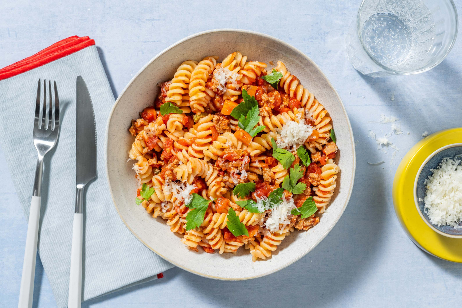 Chicken Ragù and Fusilli
