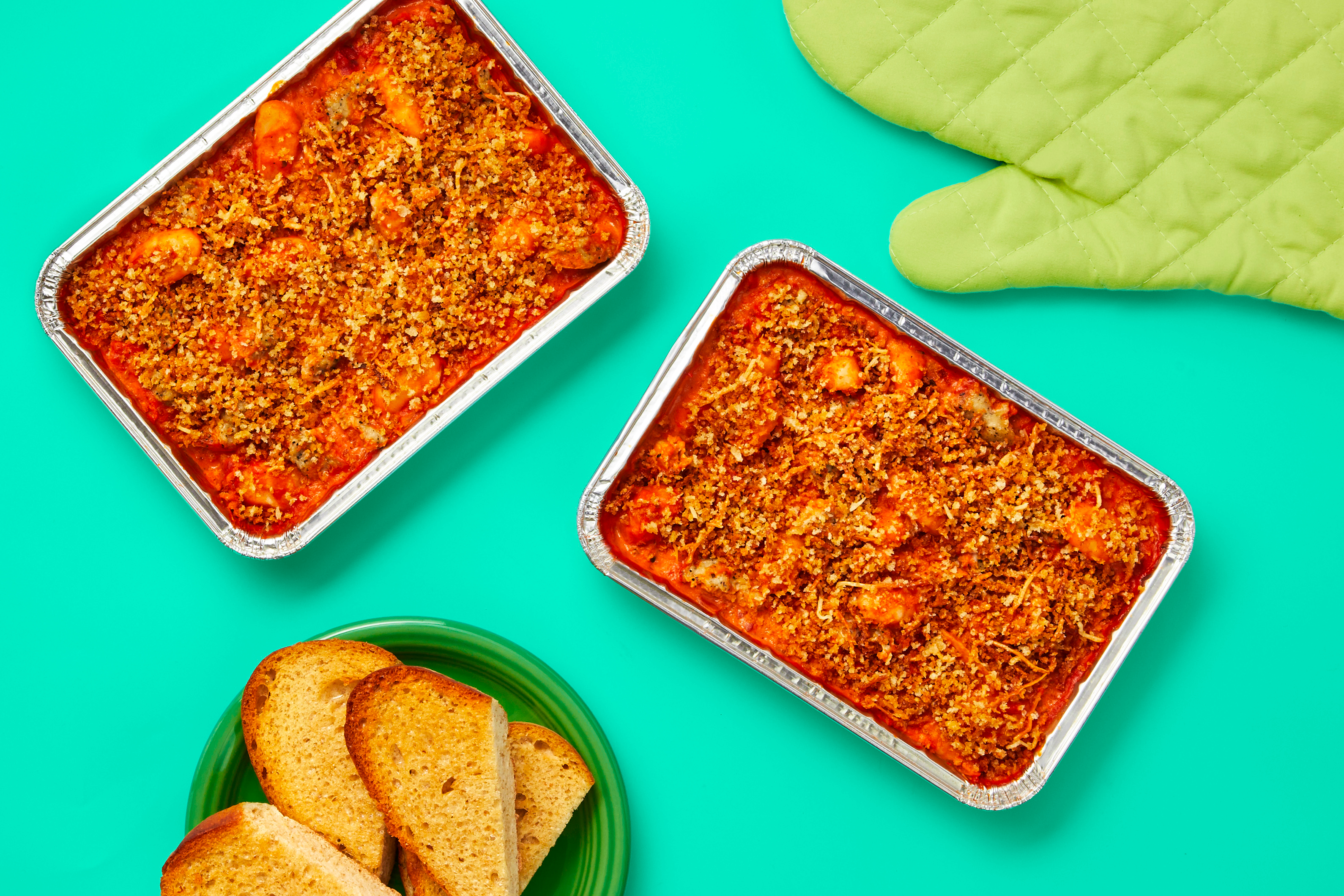 Oven-Ready Chicken Sausage Gnocchi Bake