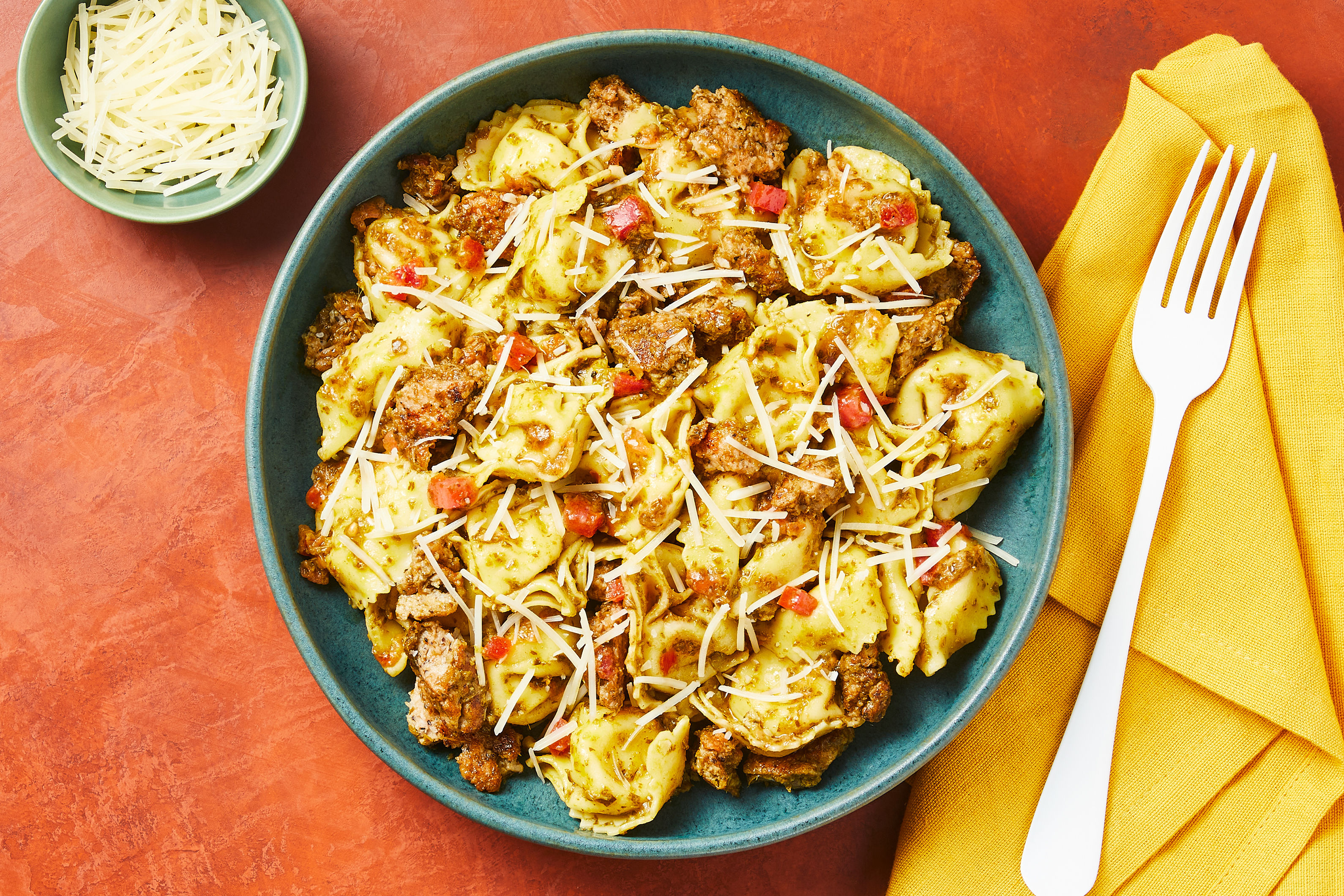 Chicken Sausage & Pesto Tortelloni