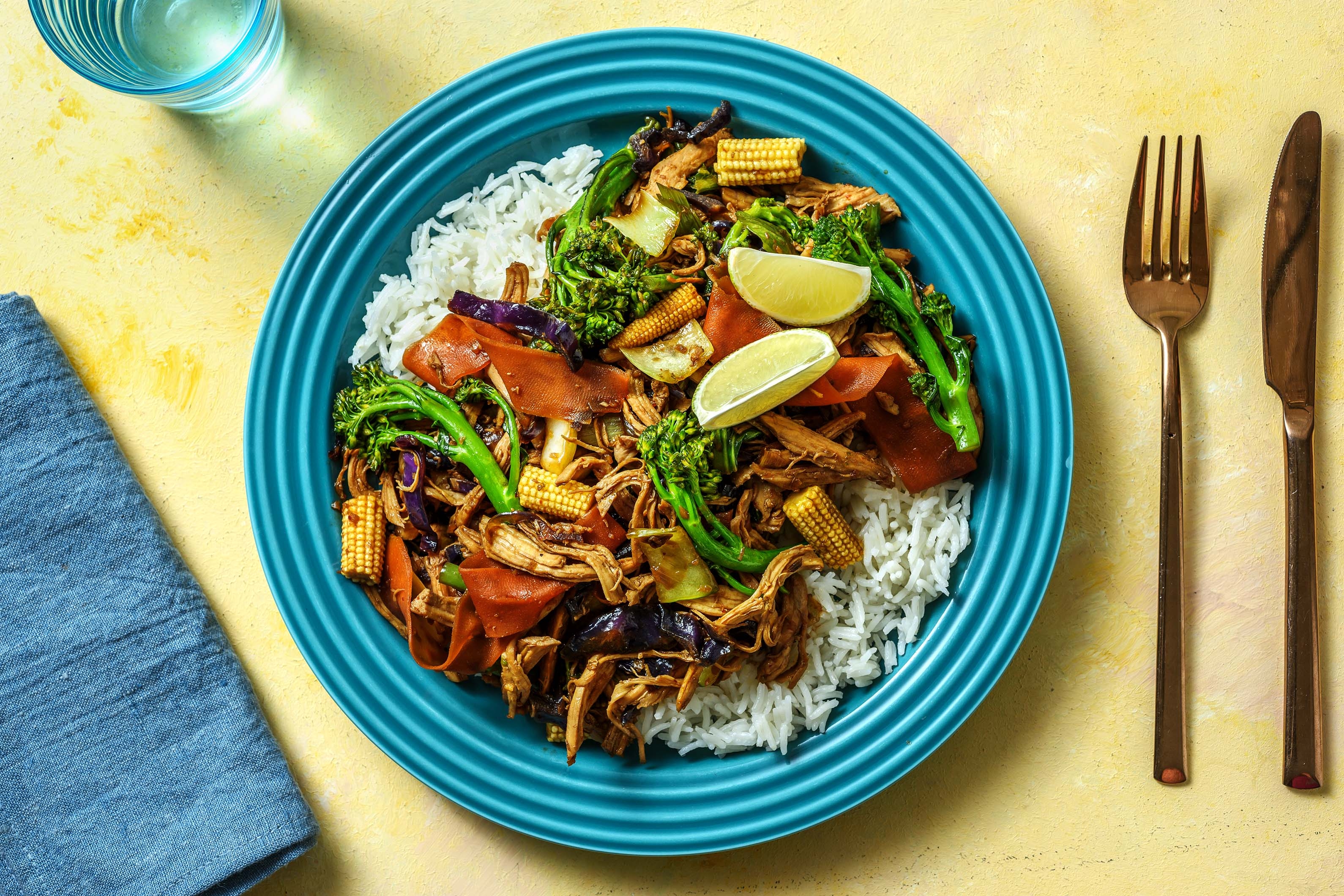 Chicken, Sriracha & Rainbow Vegetable Stir Fry
