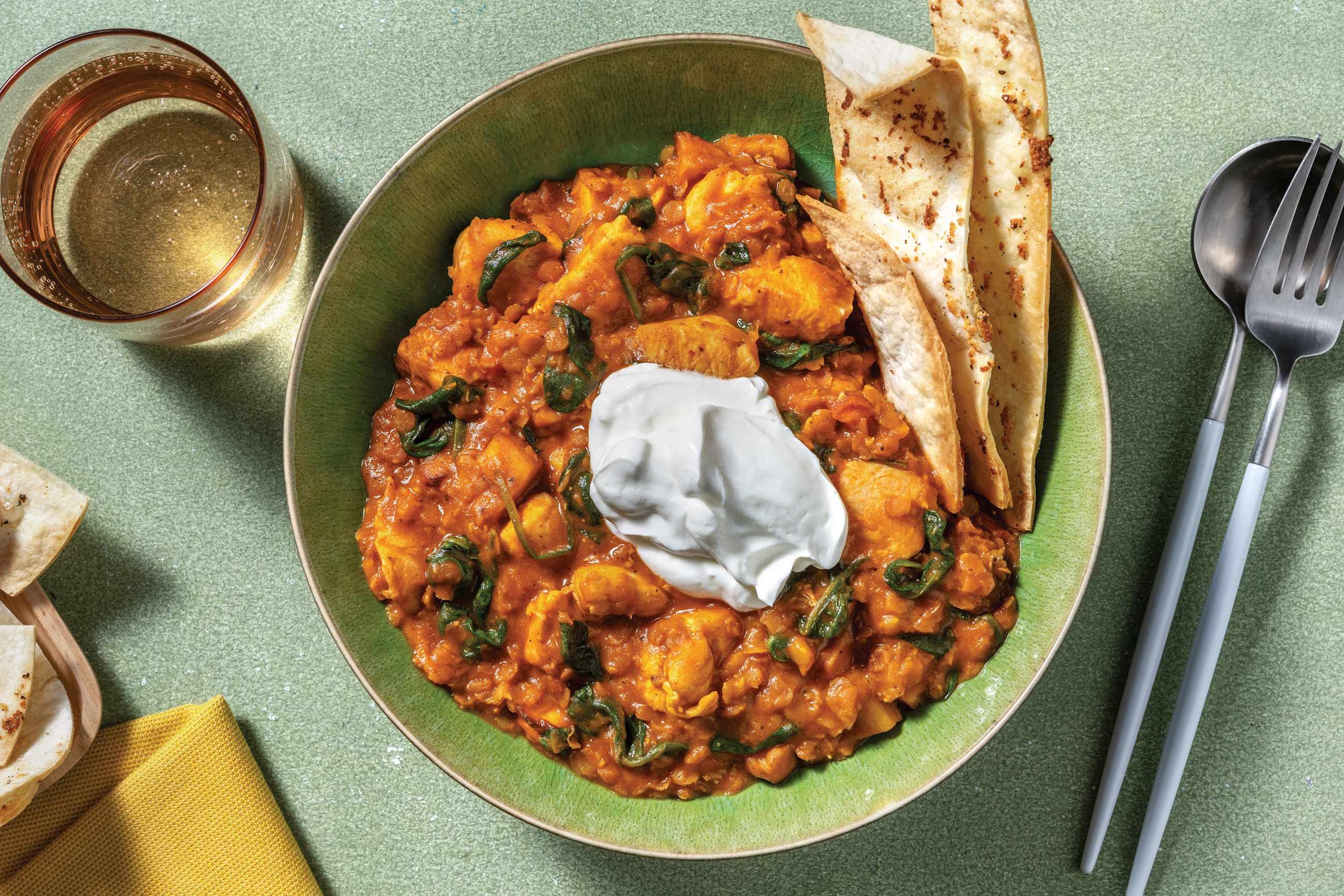 Chicken & Roast Veggie Dhal