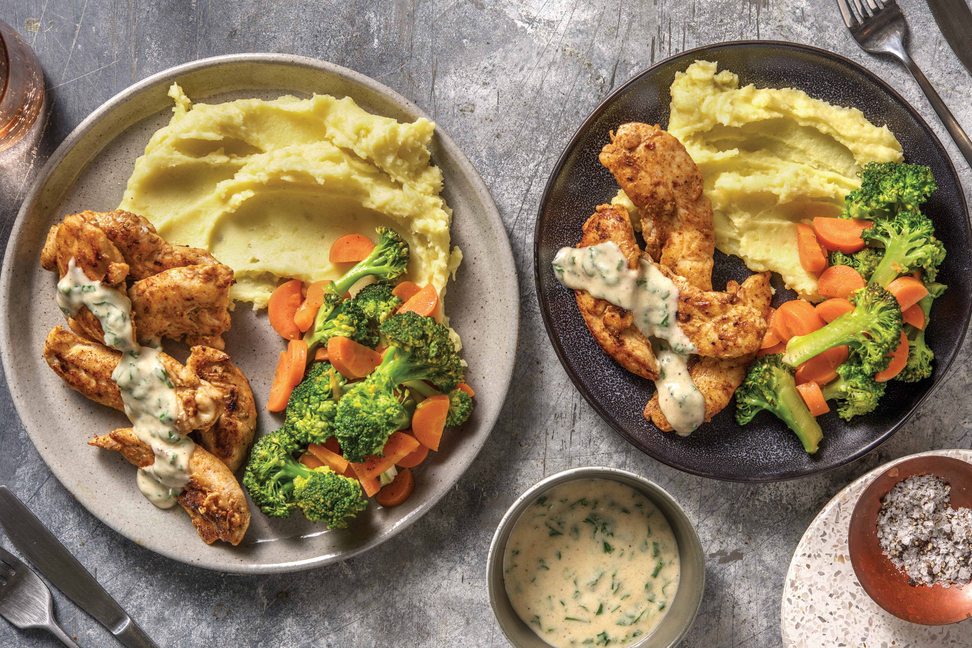 Home-Style Chicken & Cheesy Garlic Sauce