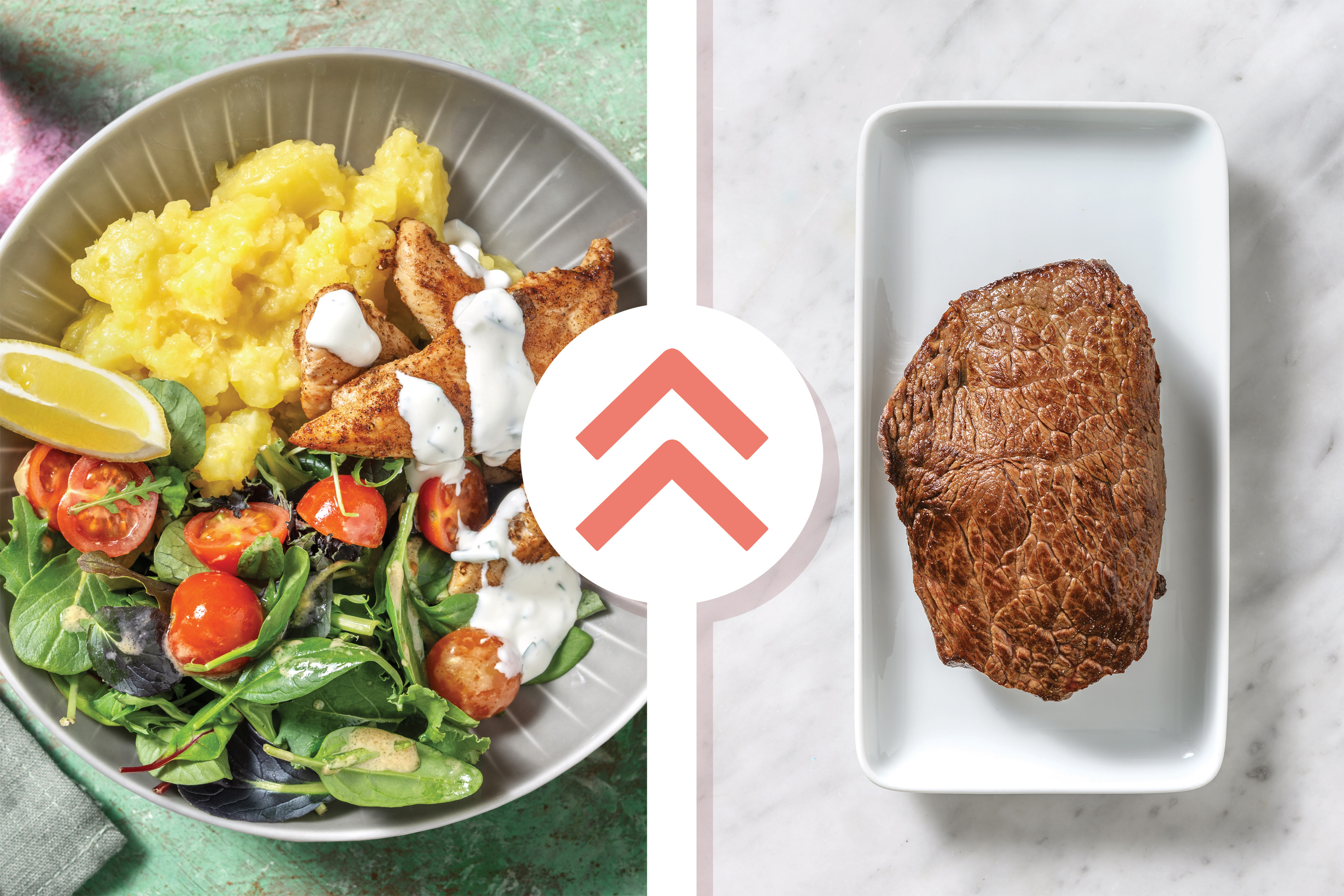 Easy Beef & Crushed Lemon Potatoes