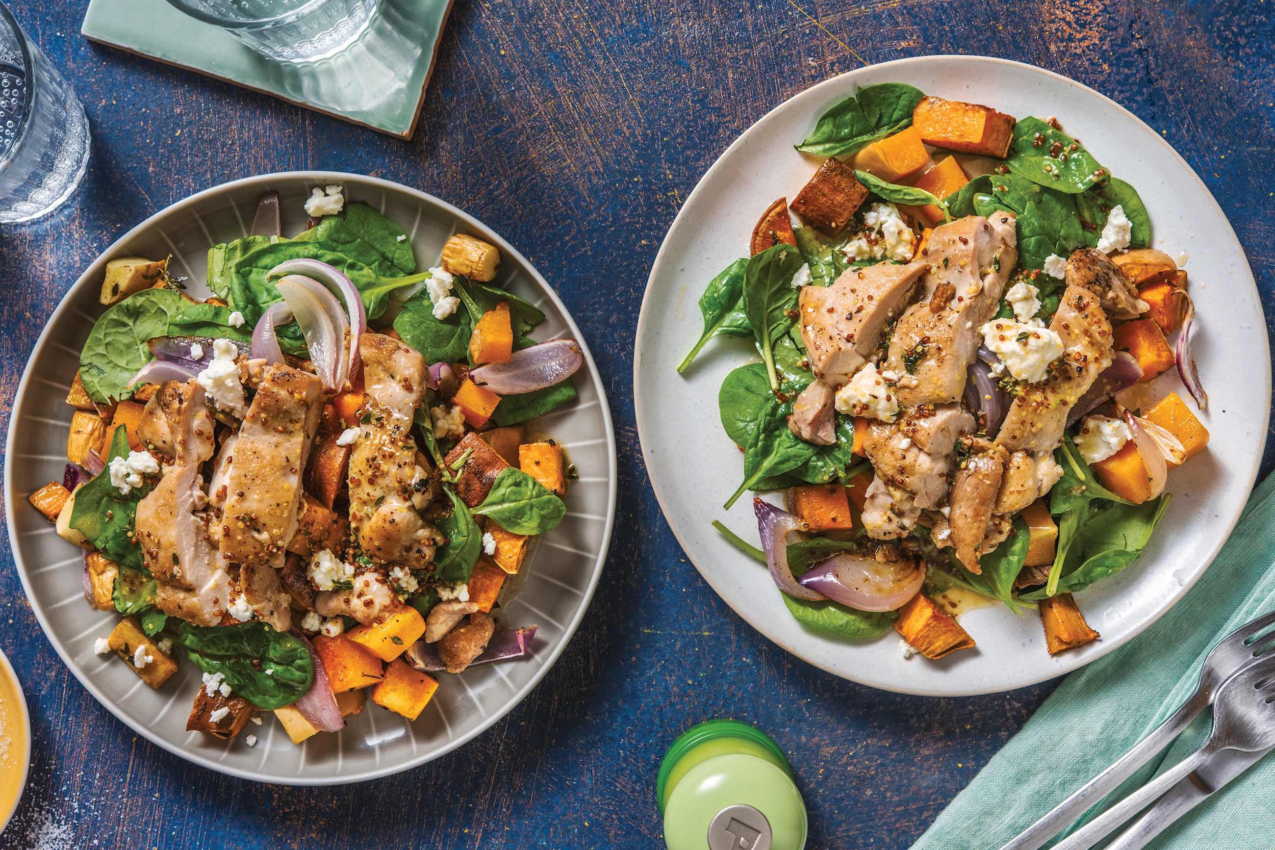 Honey-Thyme Chicken & Roast Veggie Medley