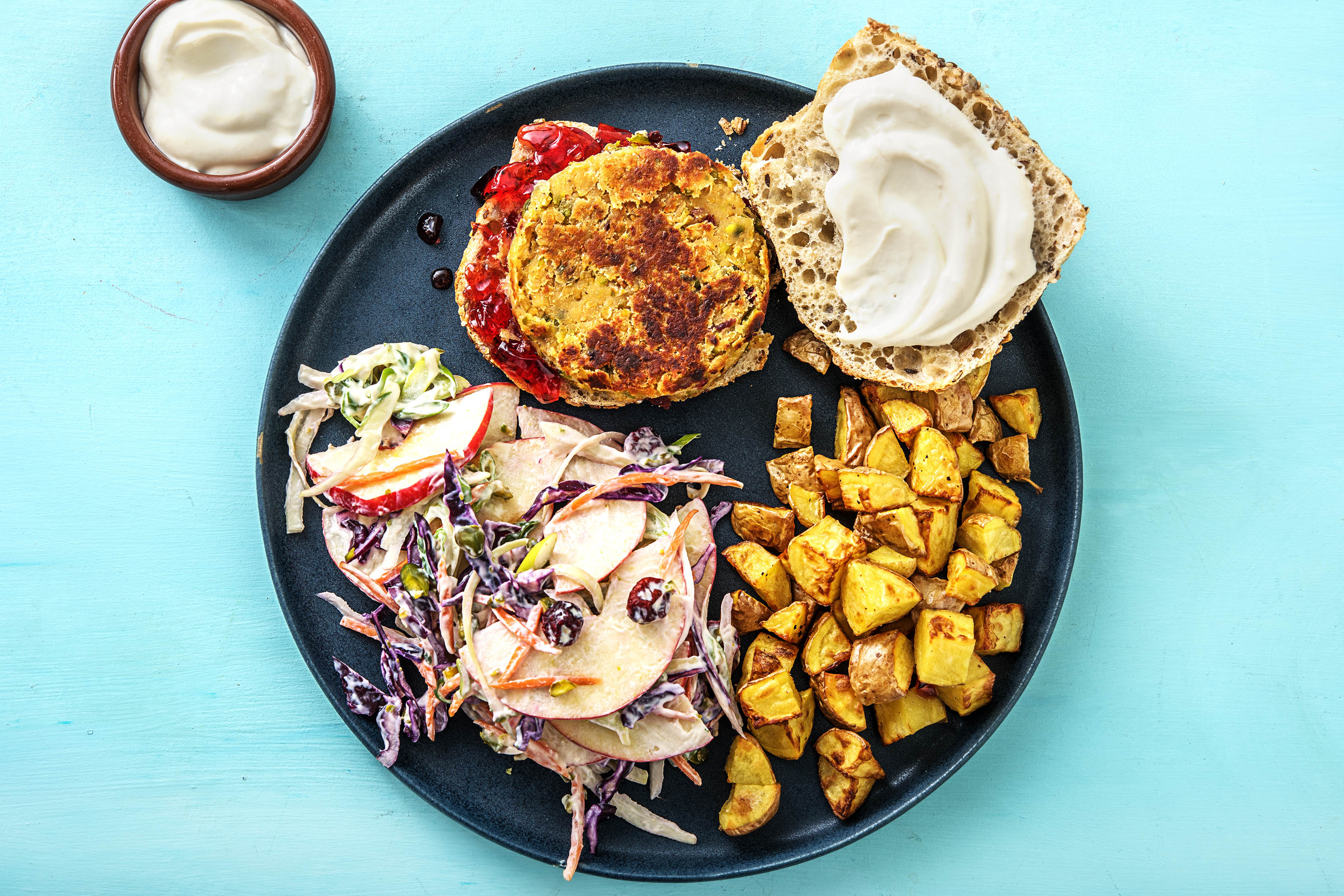 Chickpea burgers (v)