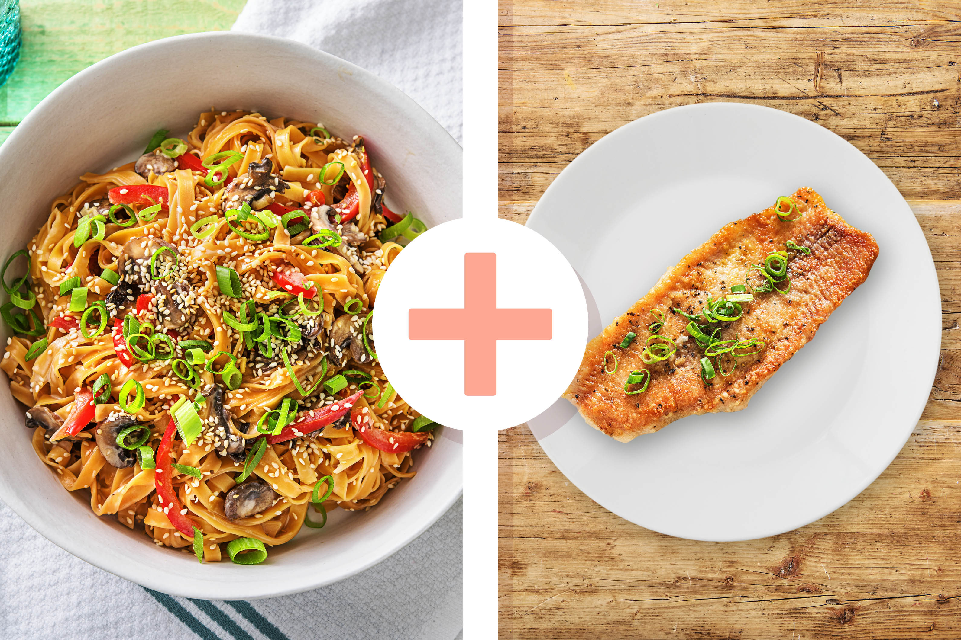 Chili-Nudel-Topf mit Welsfilet