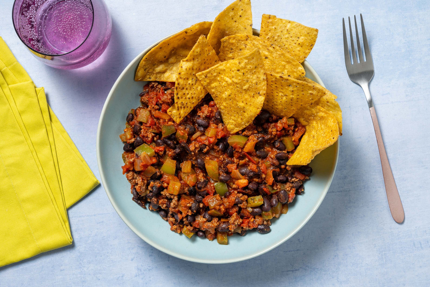 Chili végétarien au Beyond Meat® et aux haricots noirs