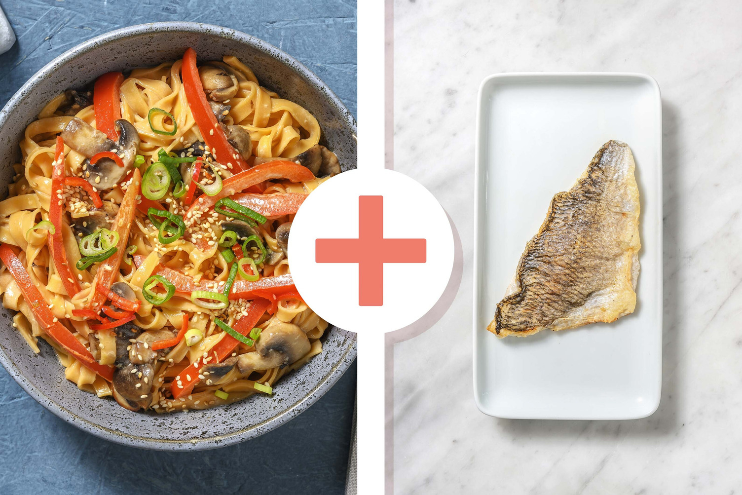 Chilinudel-Pfanne mit extra Dorade