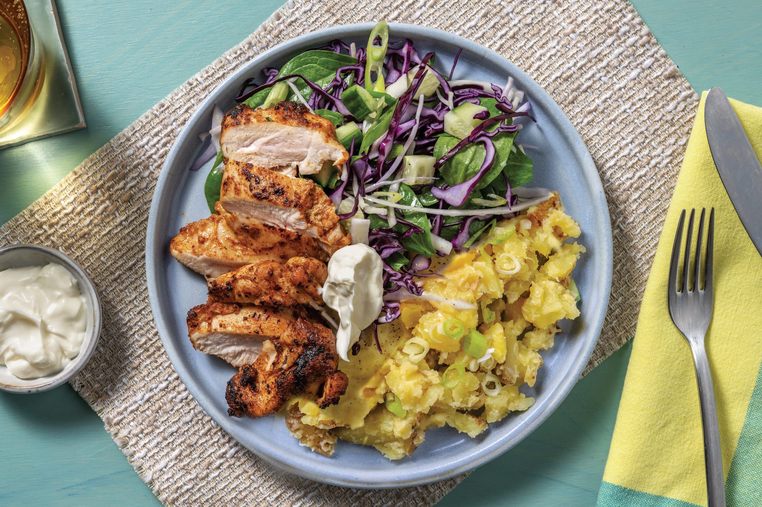 Chimichurri Chicken & Cucumber Slaw