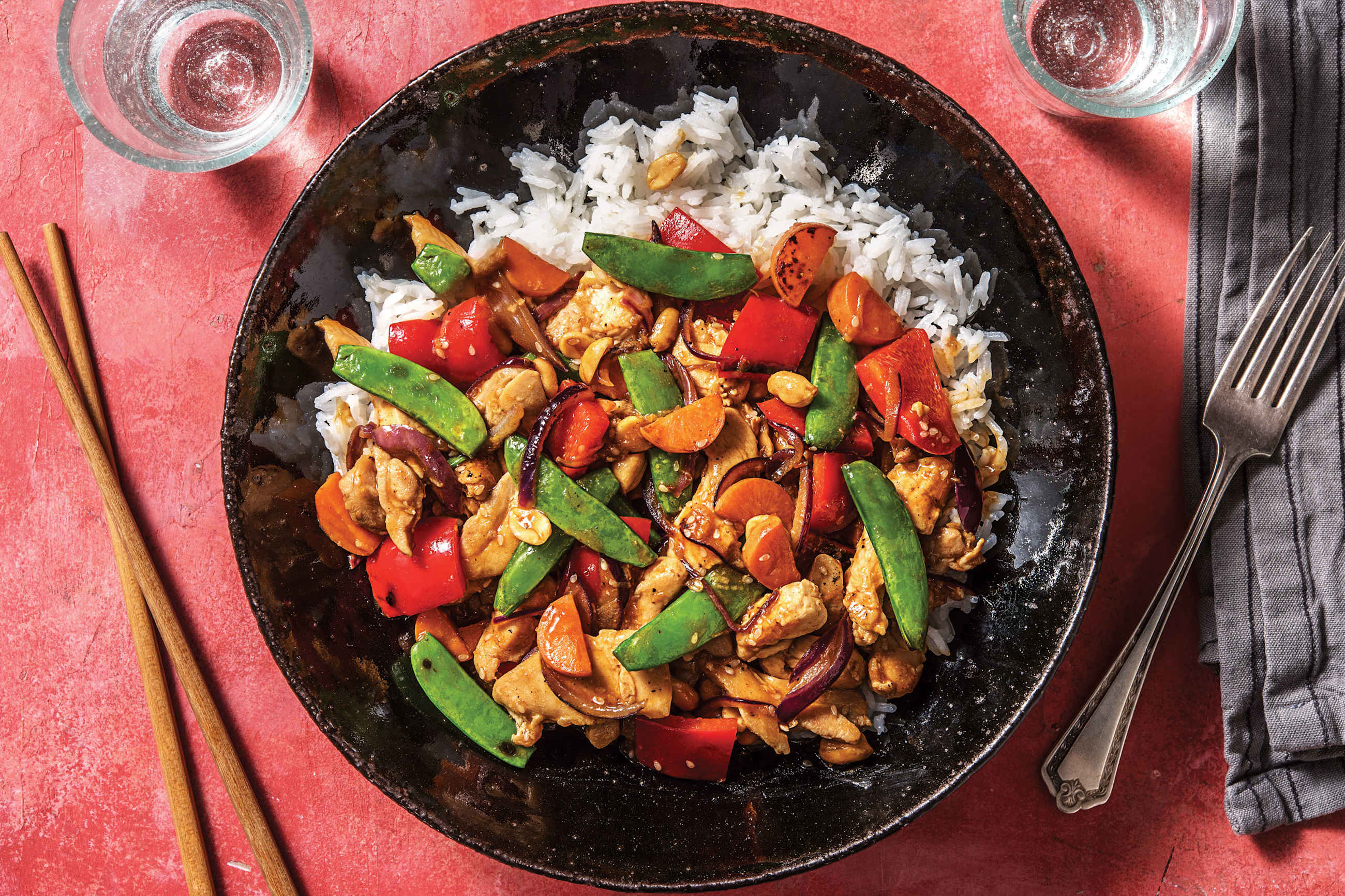 Double Sesame Ginger Chicken Stir-Fry