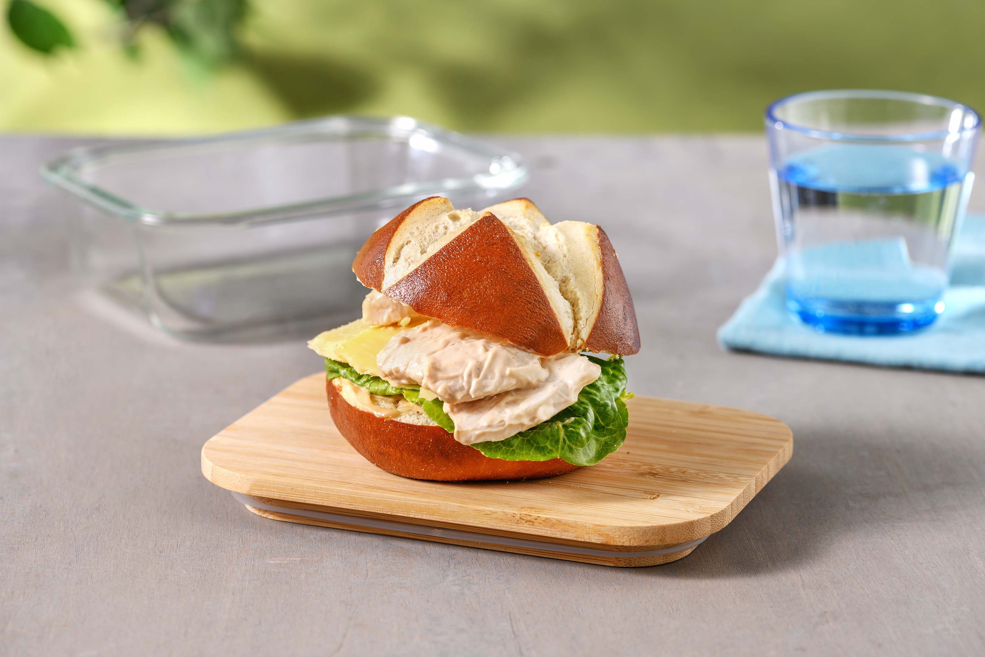 Chipotle Chicken Mayo Pretzel Bun