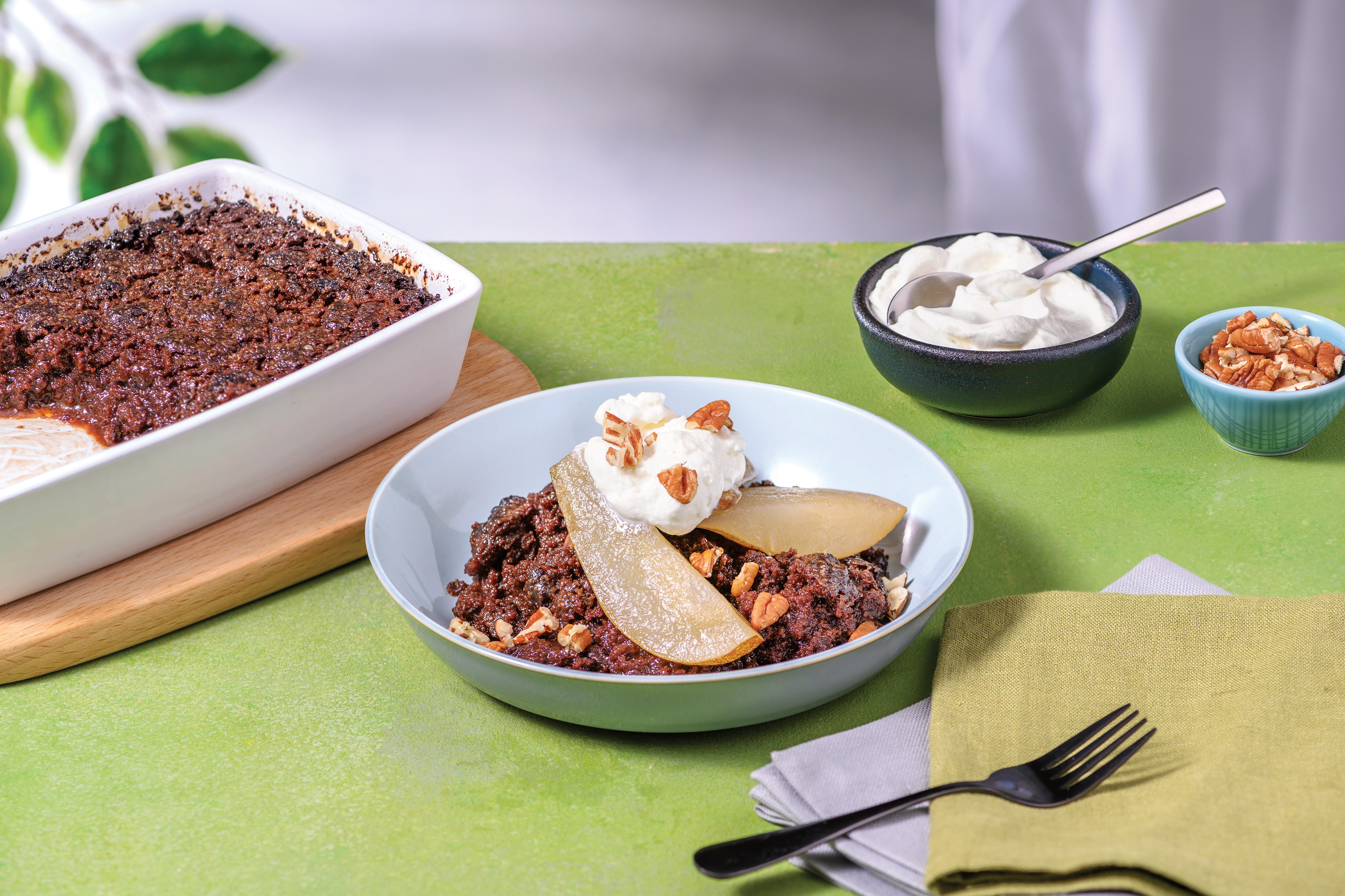 Chocolate Toffee Pudding & Poached Pears