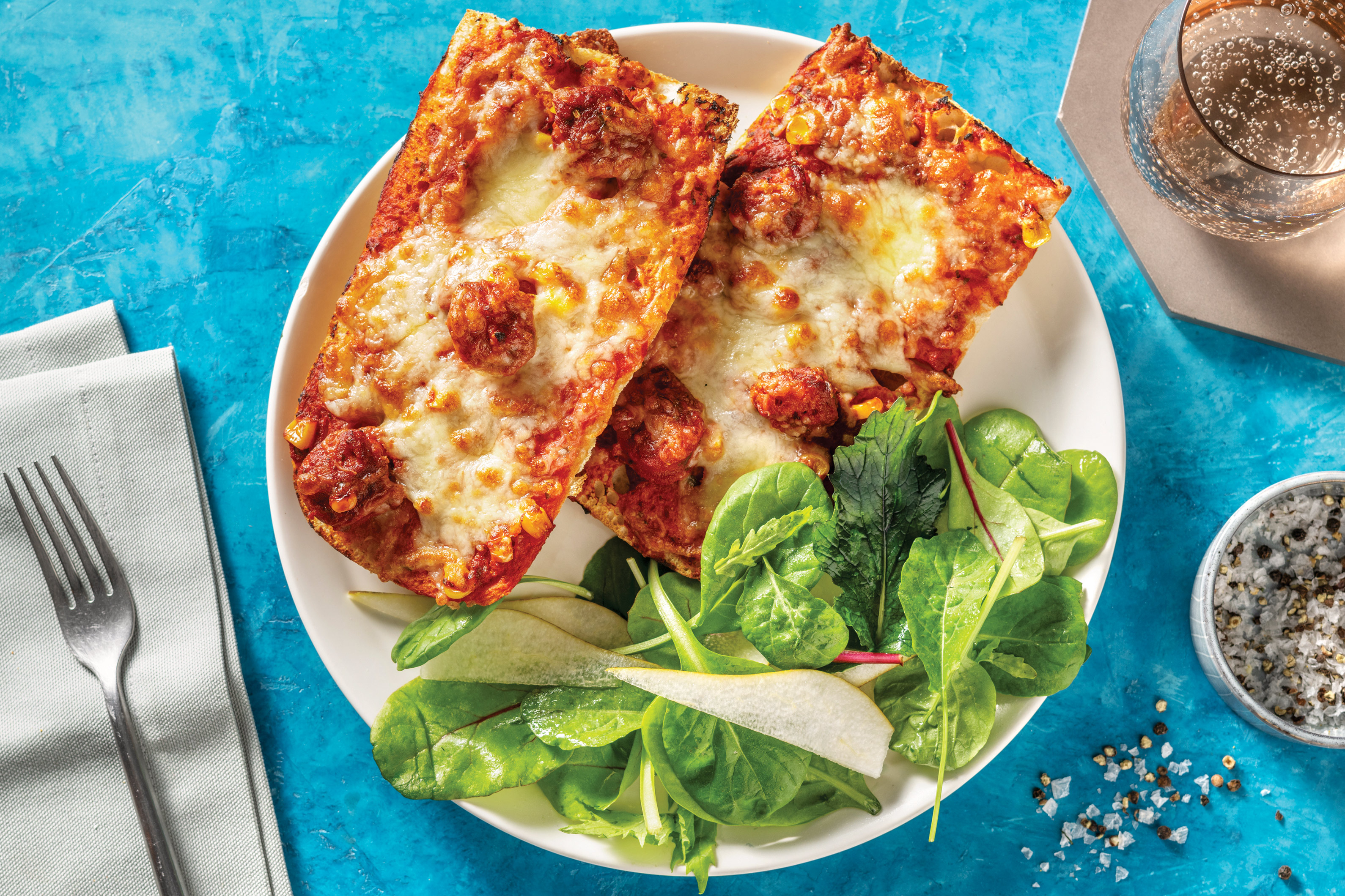 Quick Chorizo & Cheesy Ciabatta Pizza Melt