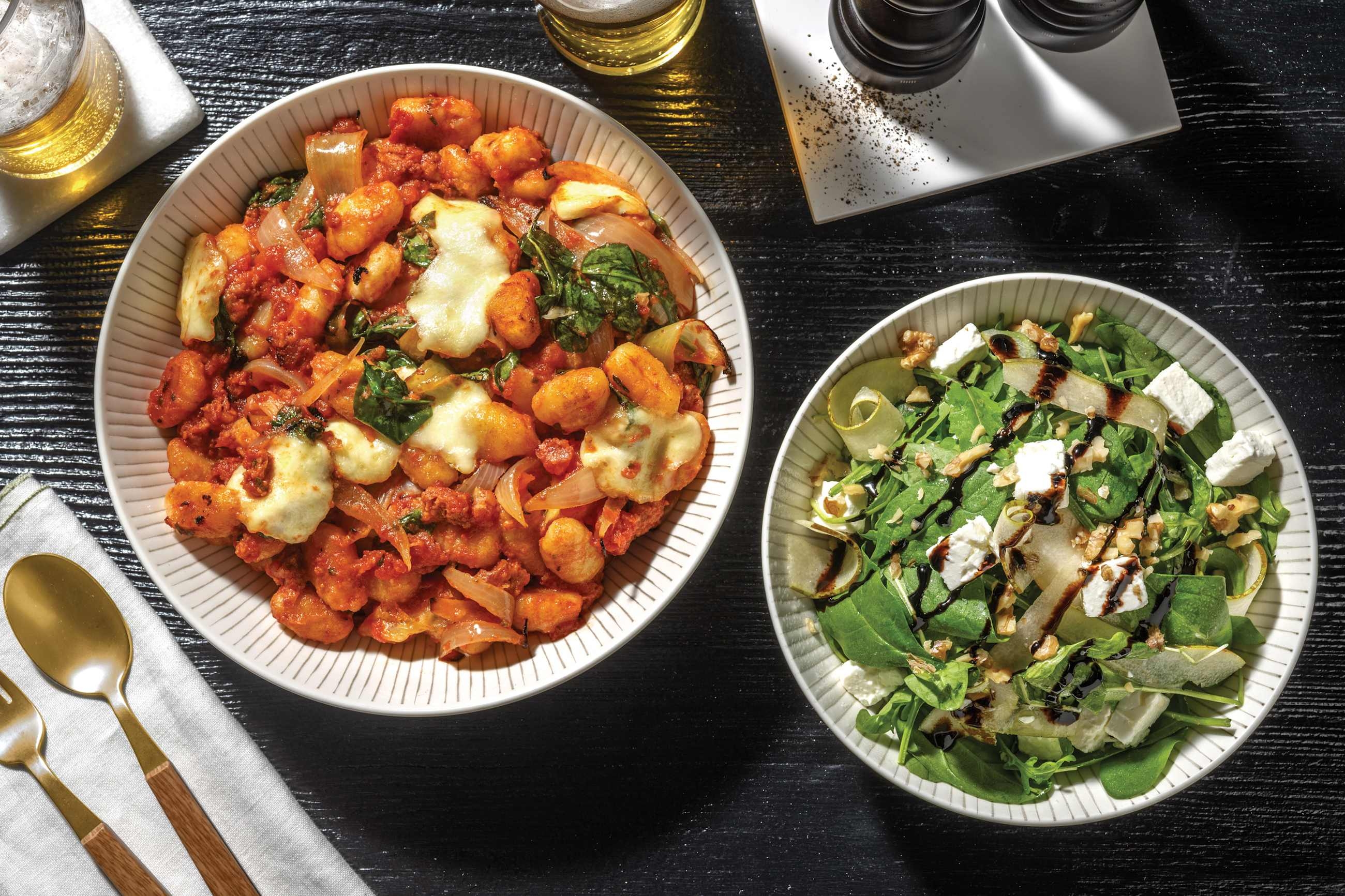 Chorizo & Tomato Bocconcini Gnocchi Bake