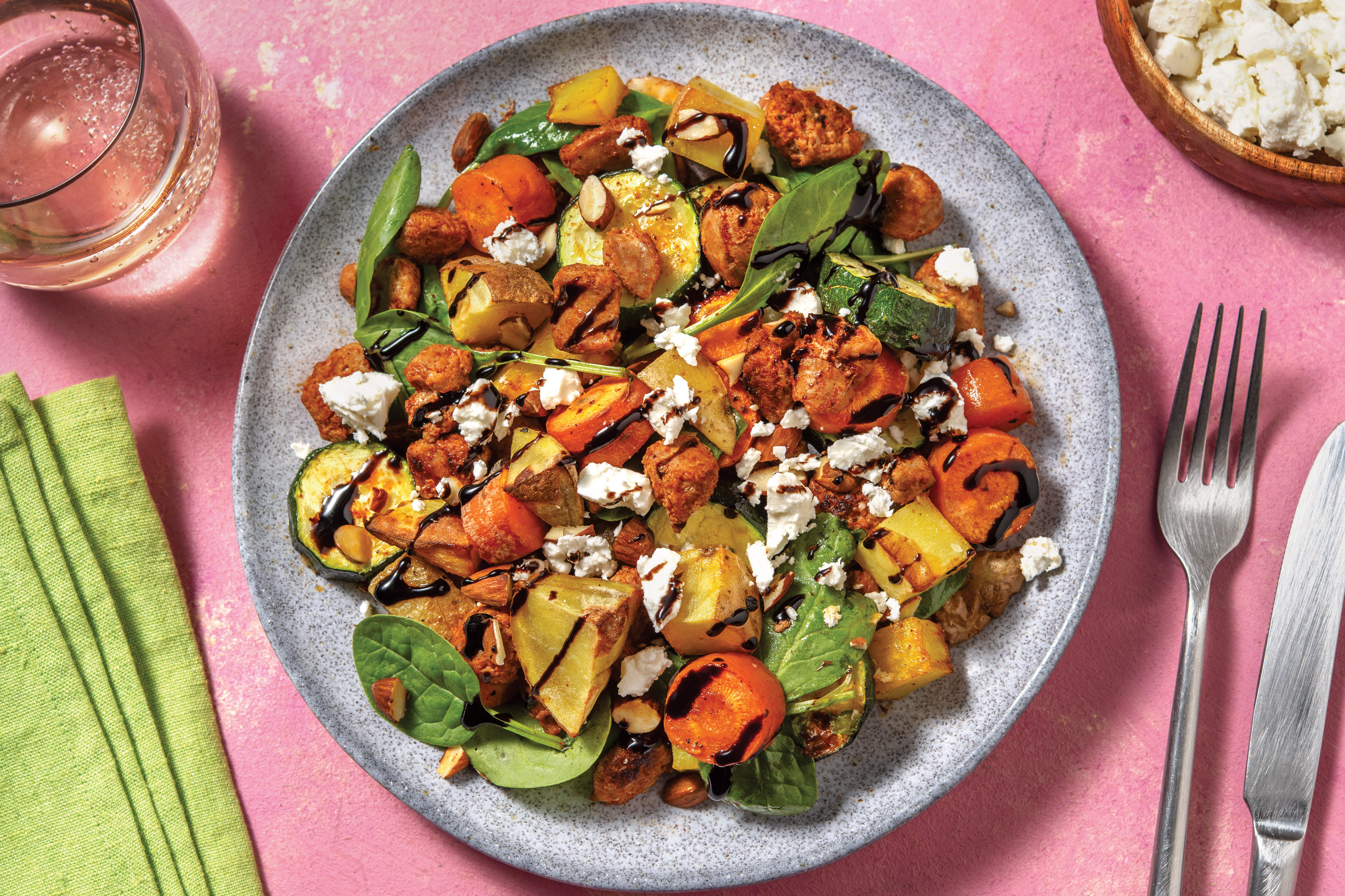 Easy Chorizo & Veggie Traybake