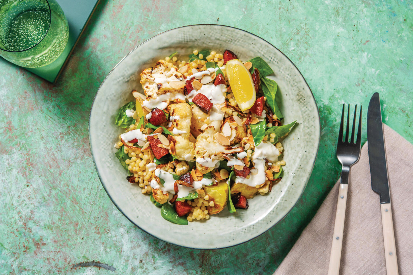 Chorizo & Roast Veggie Couscous Toss