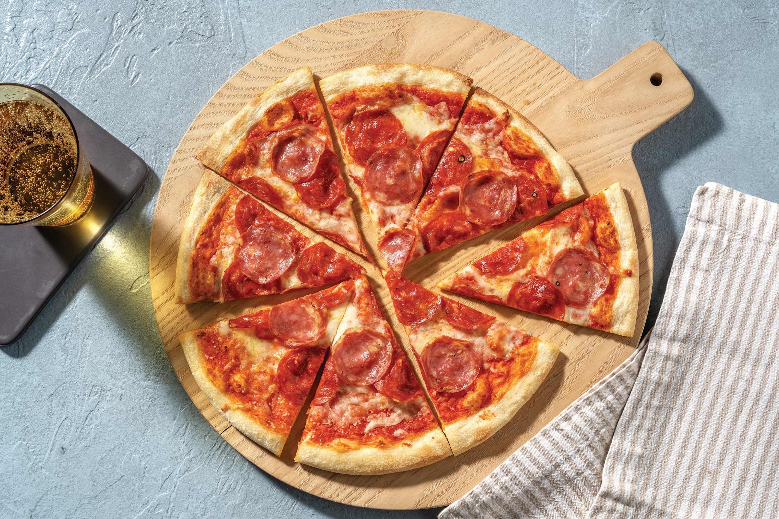 Chorizo & Salchichon Pizza with Mozzarella