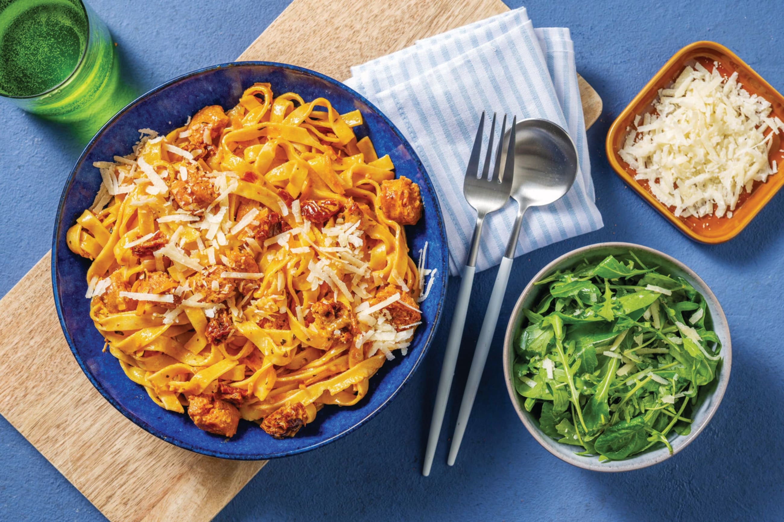 Easy Cheesy Chorizo & Semi-Dried Tomato Pasta