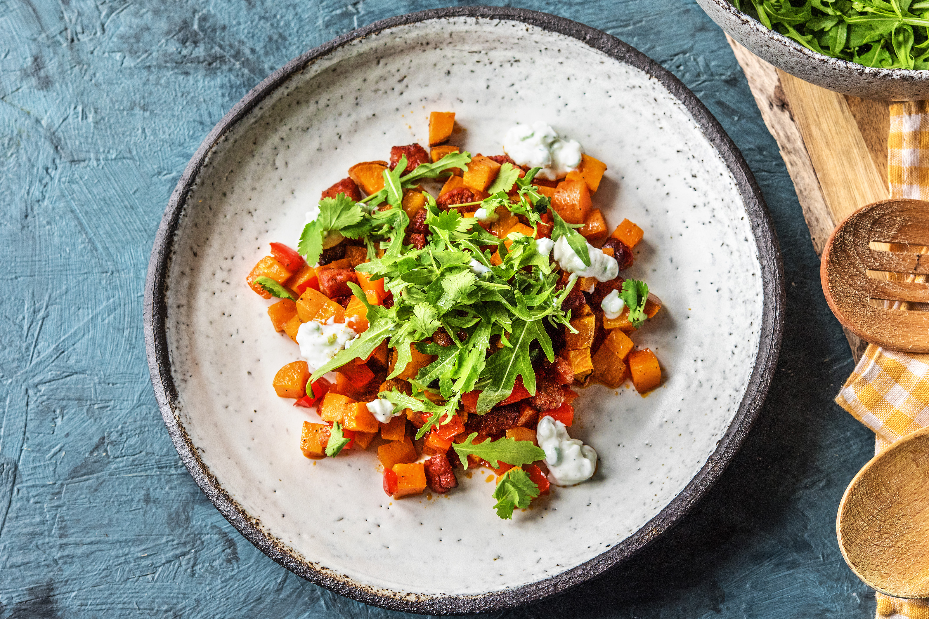 Chorizo & Sweet Potato Tray Bake