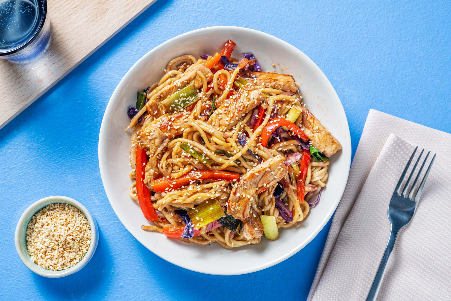 Chow mein au porc et aux légumes