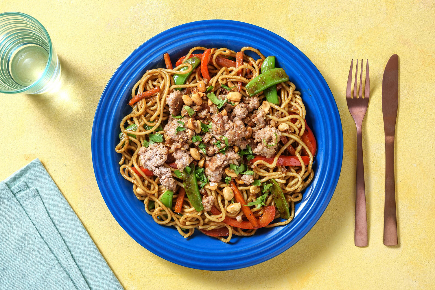 Sesame and Peanut Pork Chow Mein