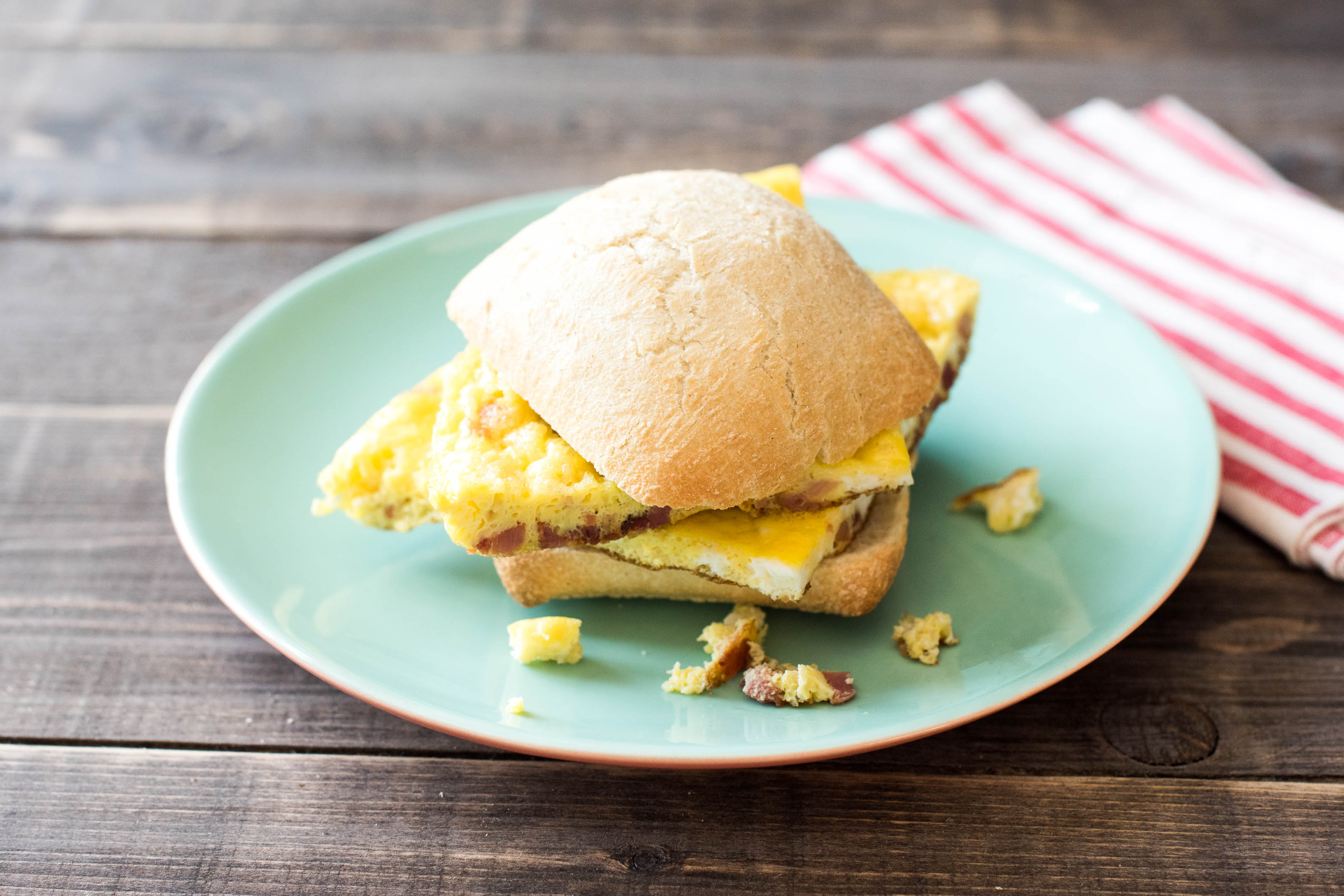 Ciabatta met spekomelet