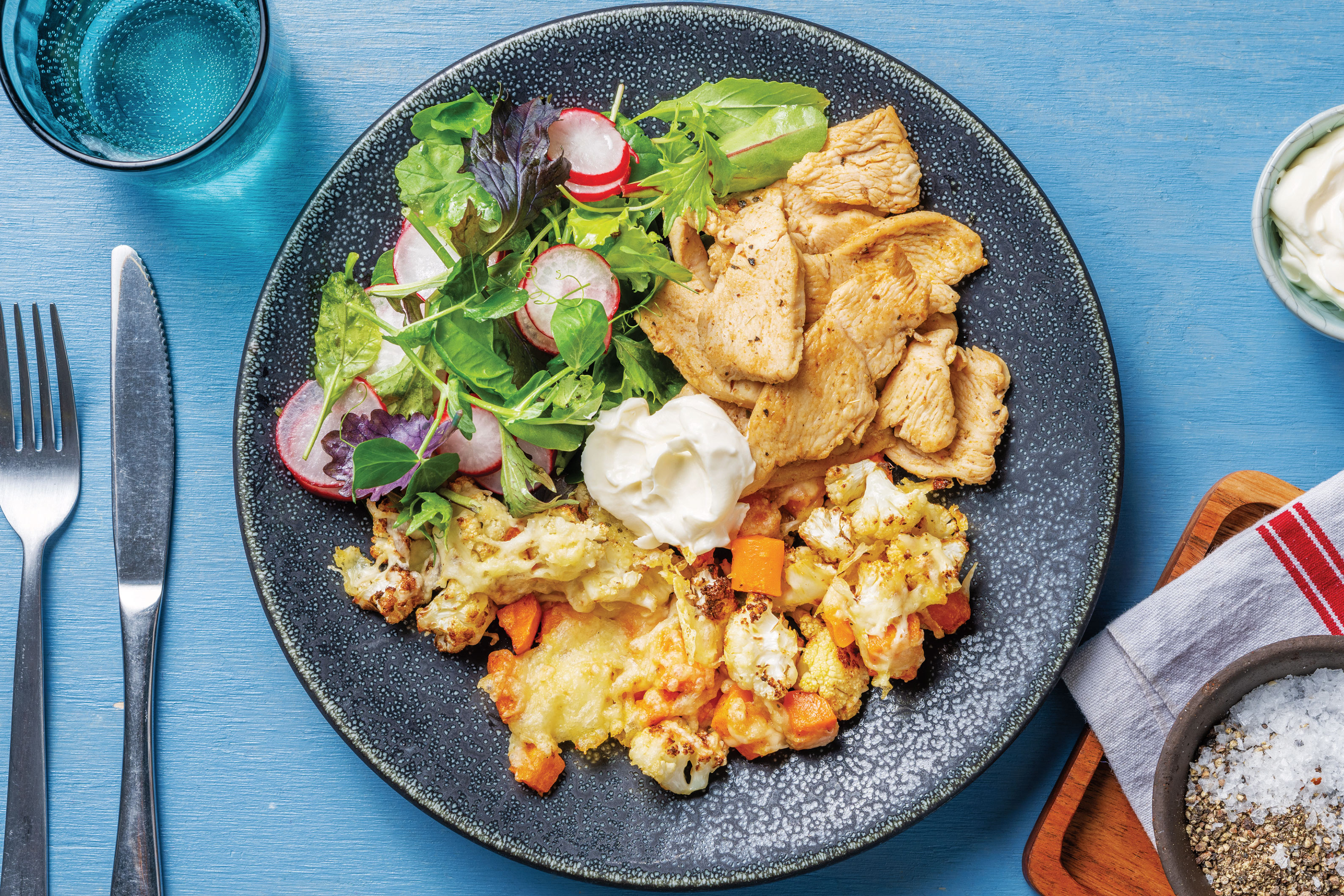 Easy Classic Chicken & Cheesy Cauliflower