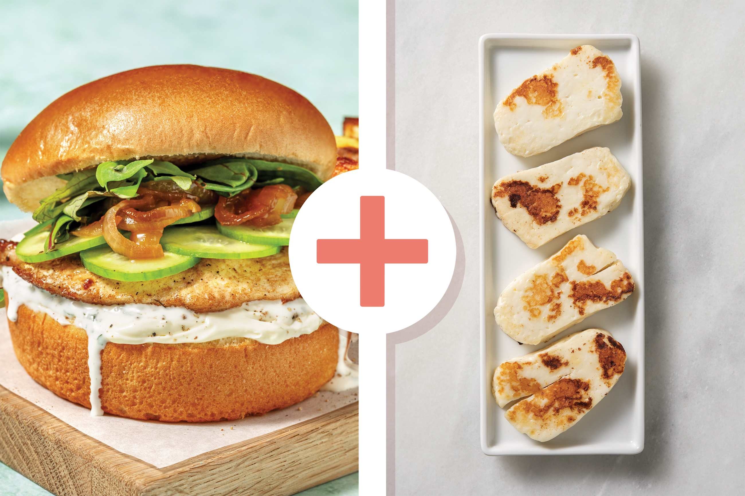 Classic Chicken & Halloumi Burger
