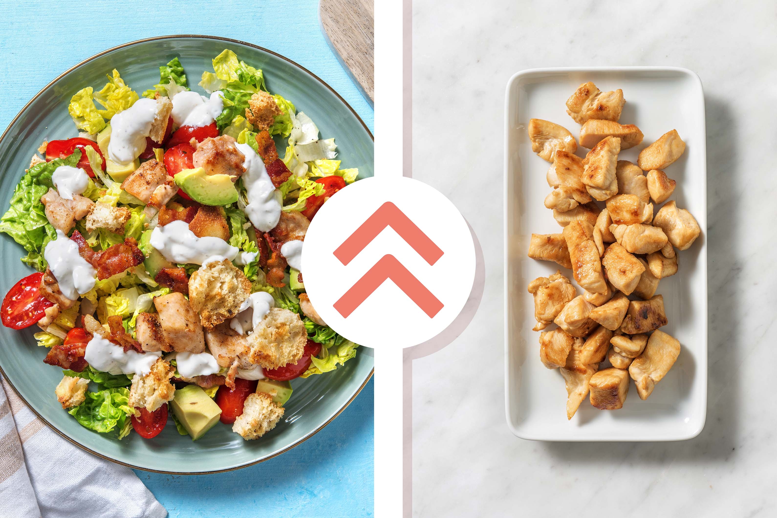 Cobb Salad with Chicken Breast and Bacon