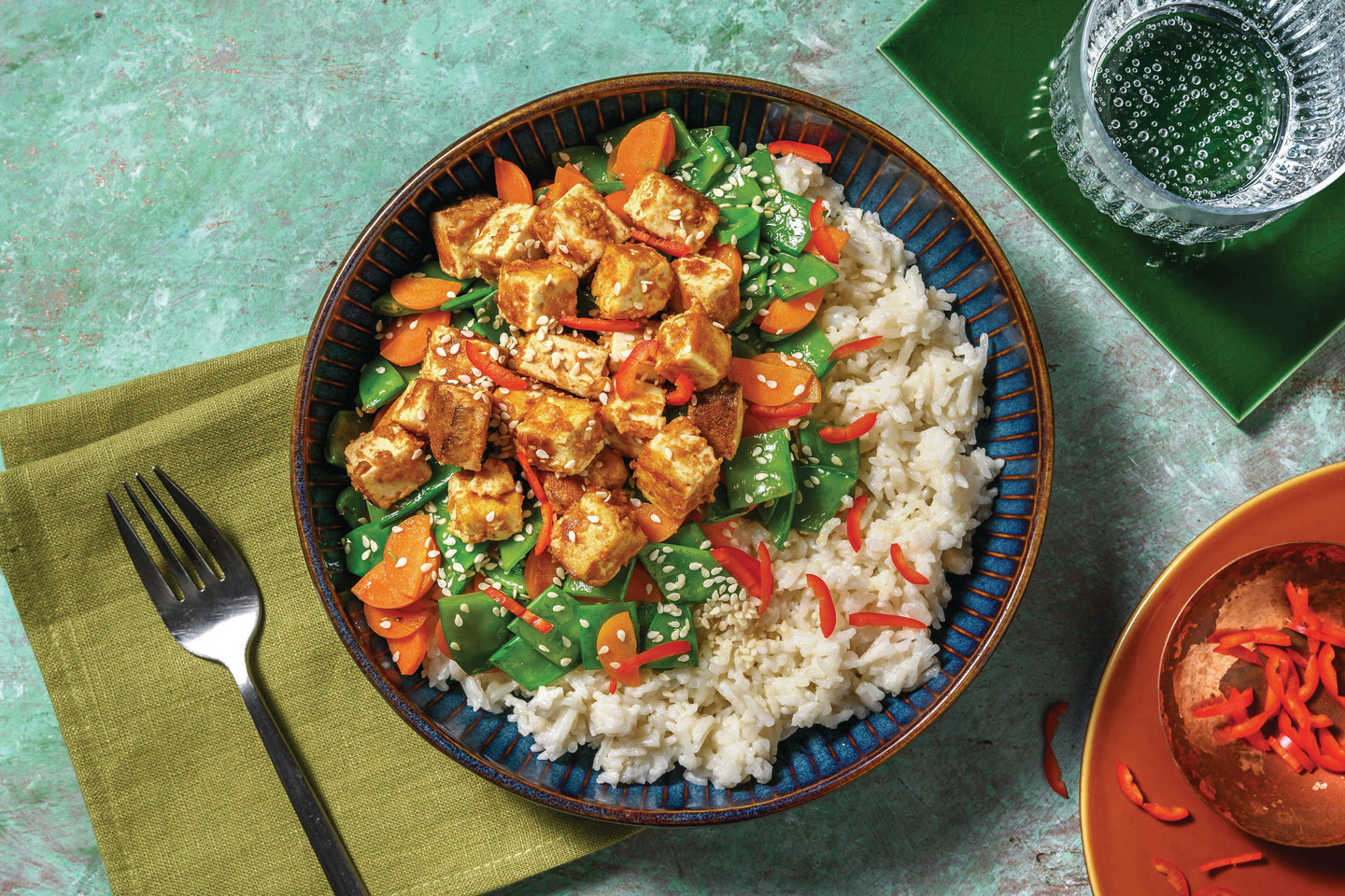 Coconut-Ginger Tofu & Veggie Stir-Fry 