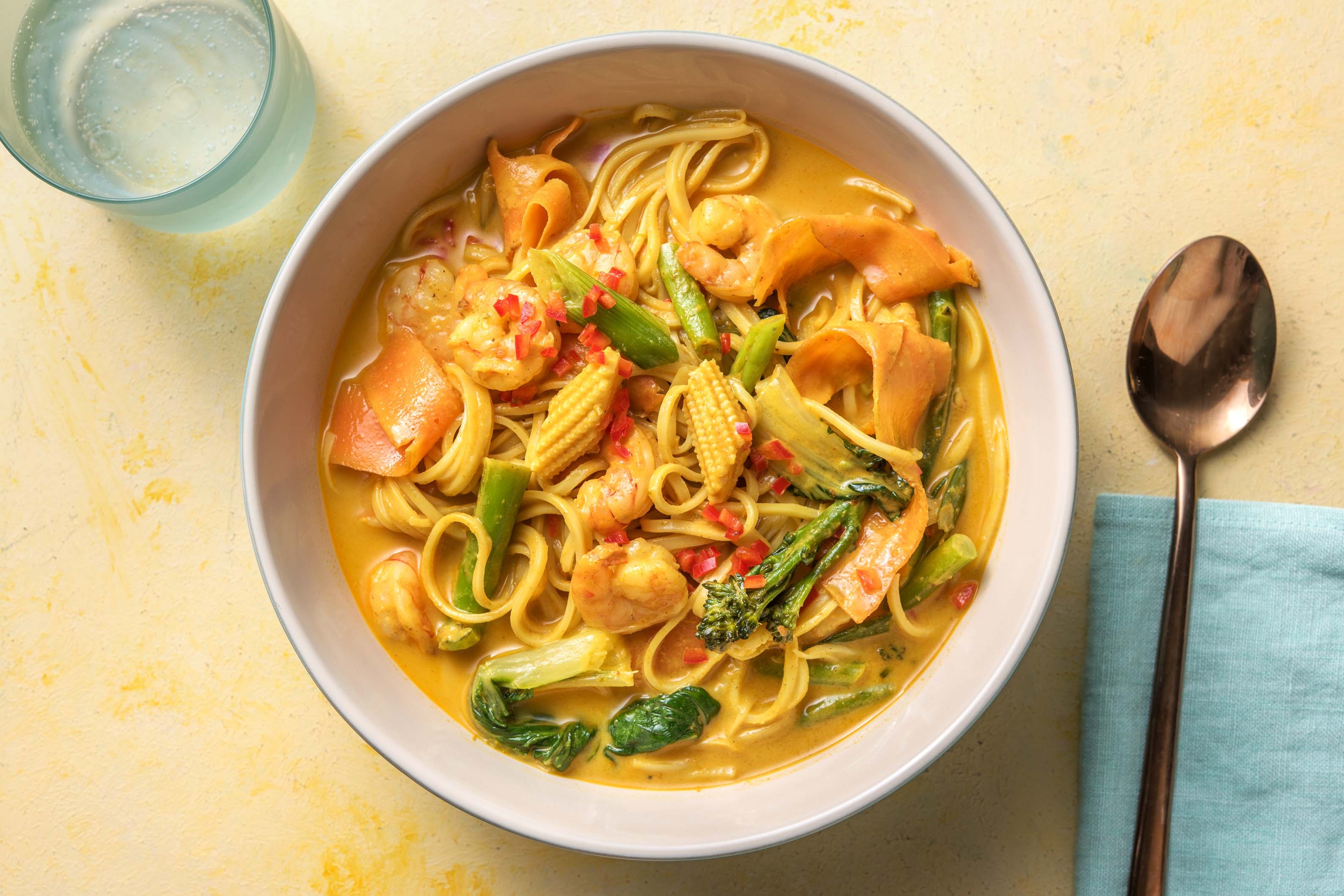 Coconutty Prawn and Rainbow Veg Laksa