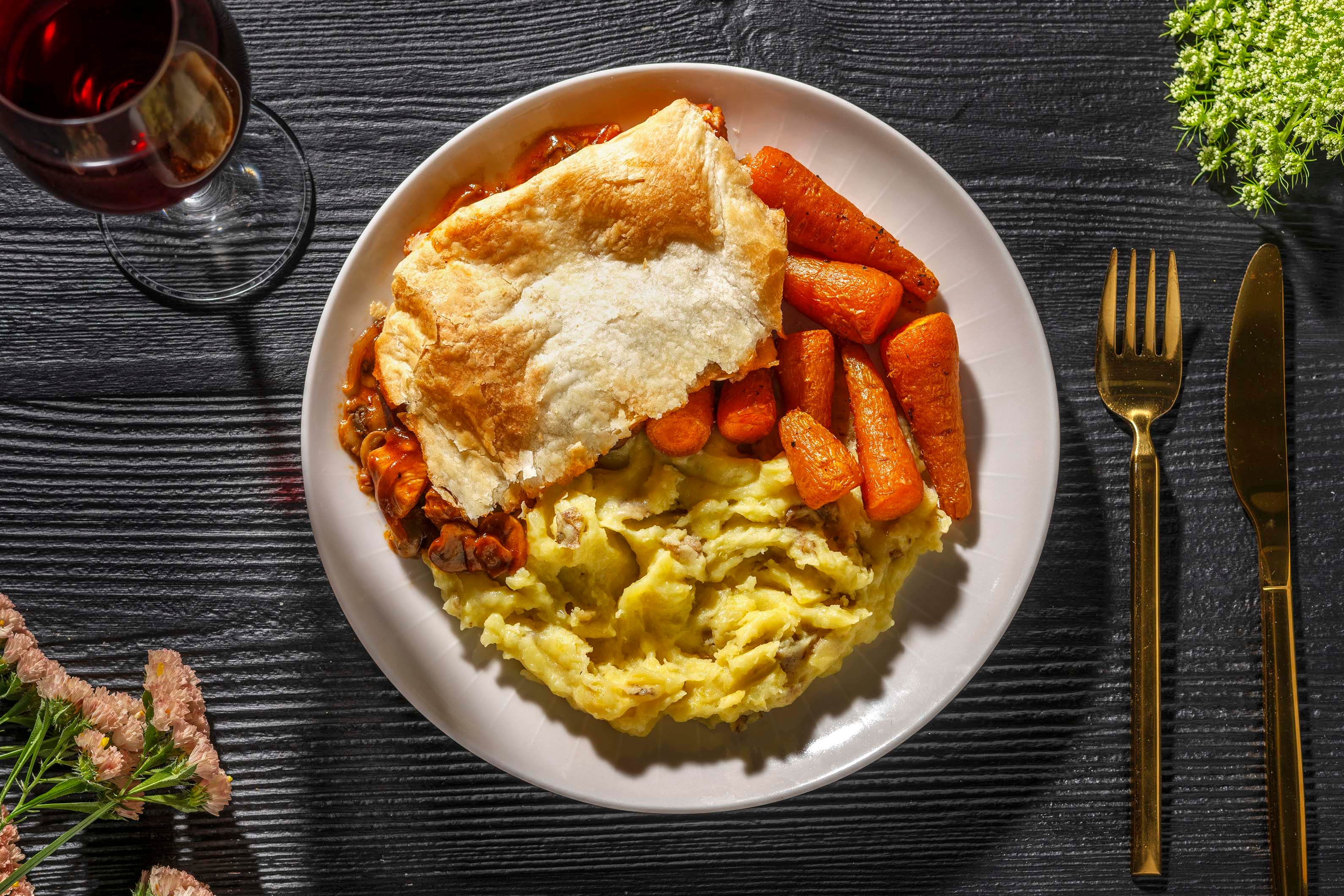 Coq au Vin Inspired Pie