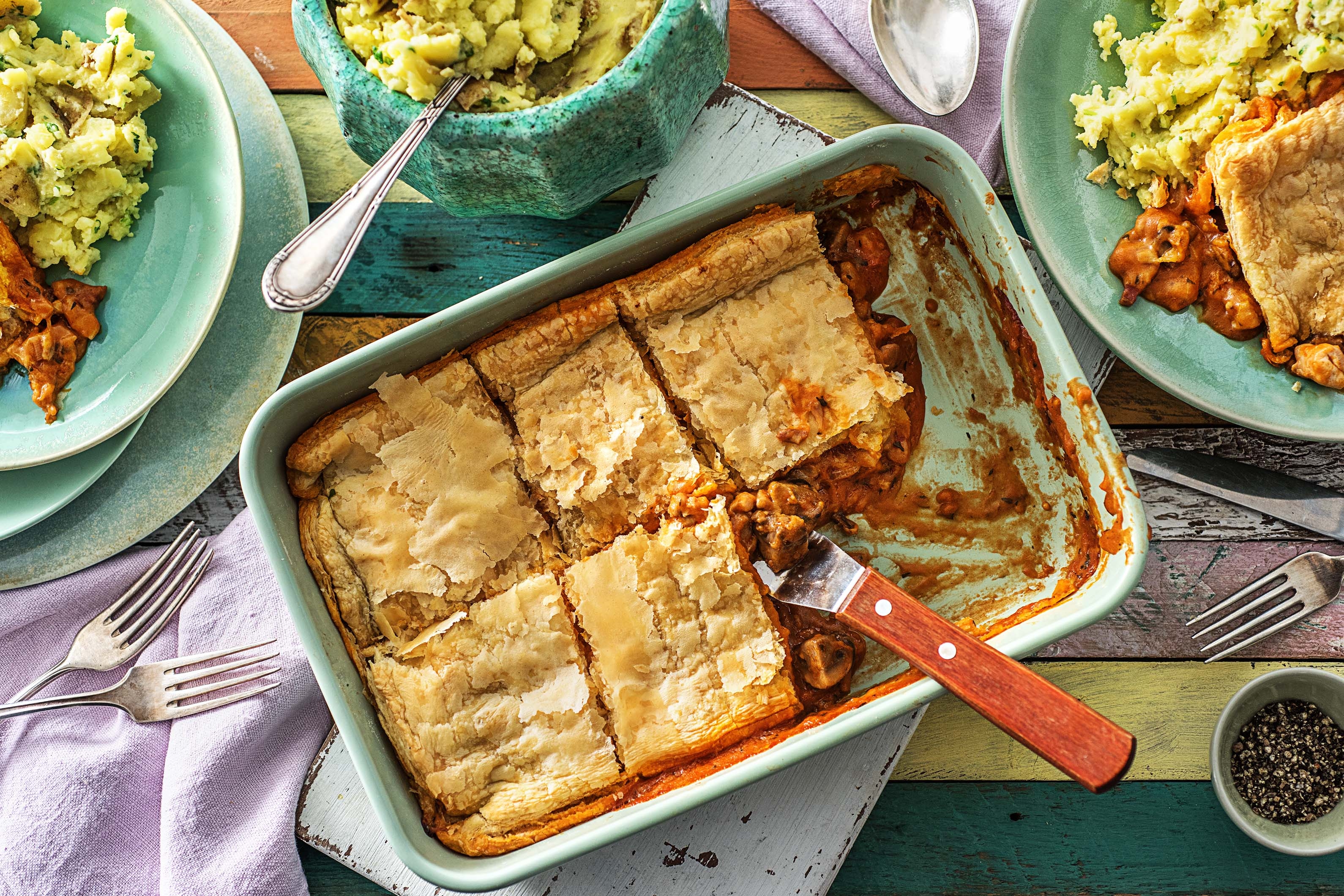 Coq au Vin Style Pie