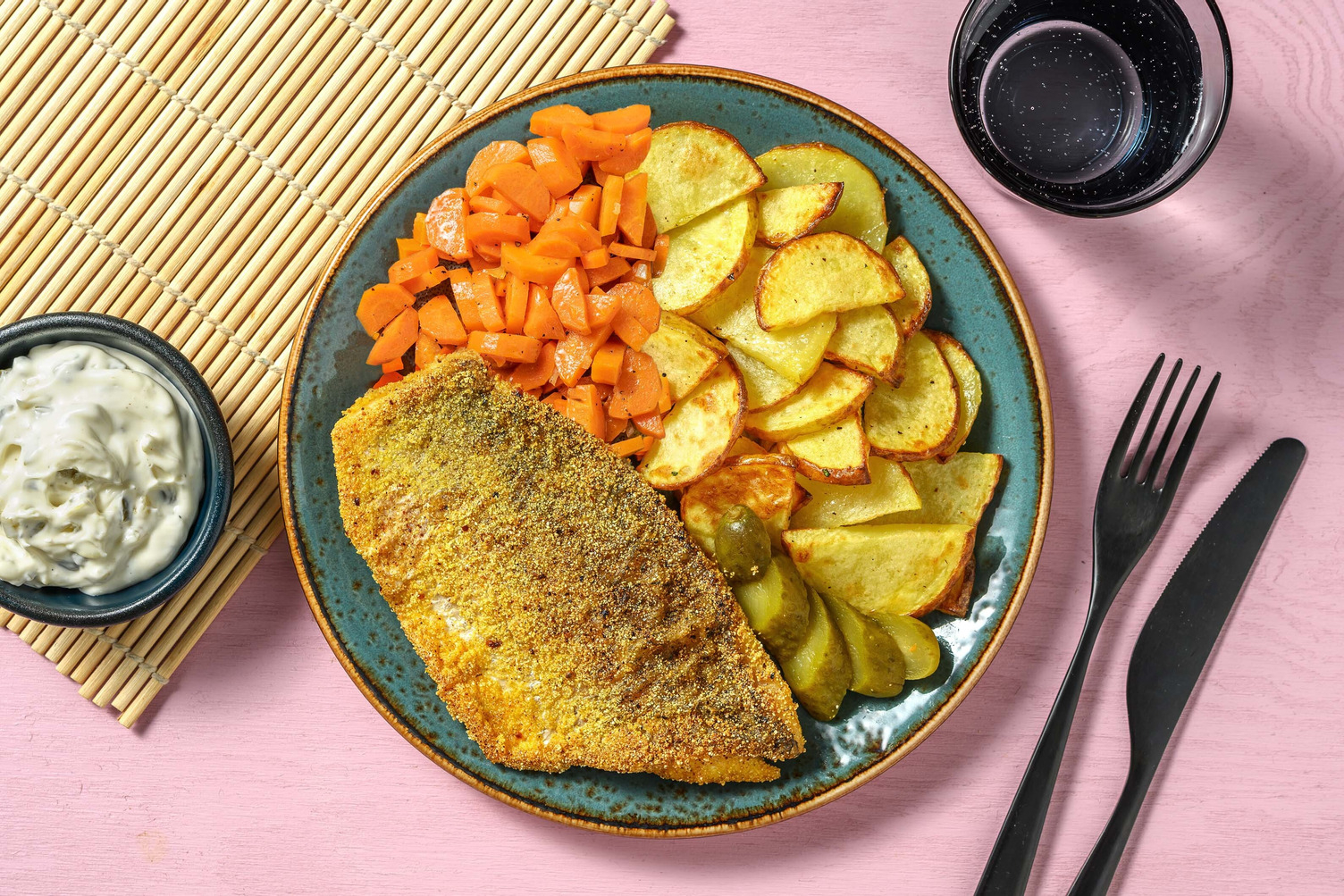 Cornmeal Crusted Barramundi 'n' Chips