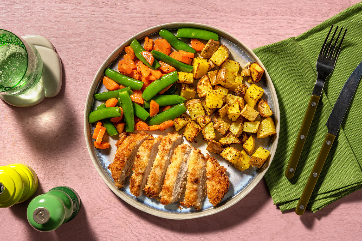 Côtelettes de porc en croûte de parmesan