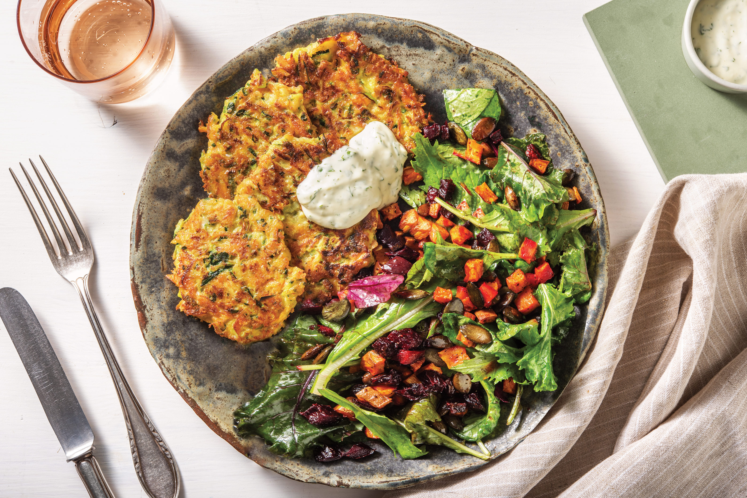 Cheesy Courgette & Carrot Fritters