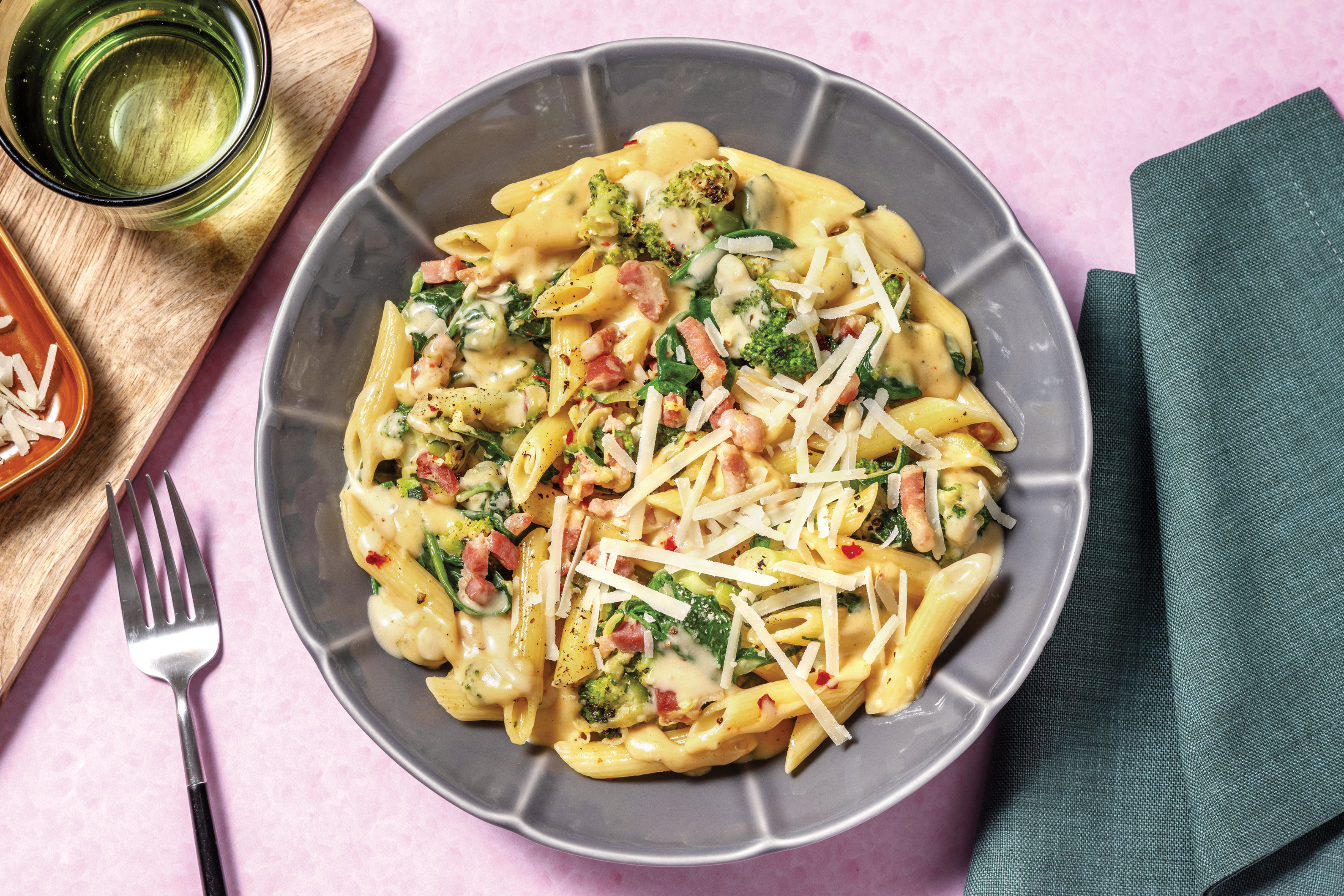 Creamy Bacon and Broccoli Penne
