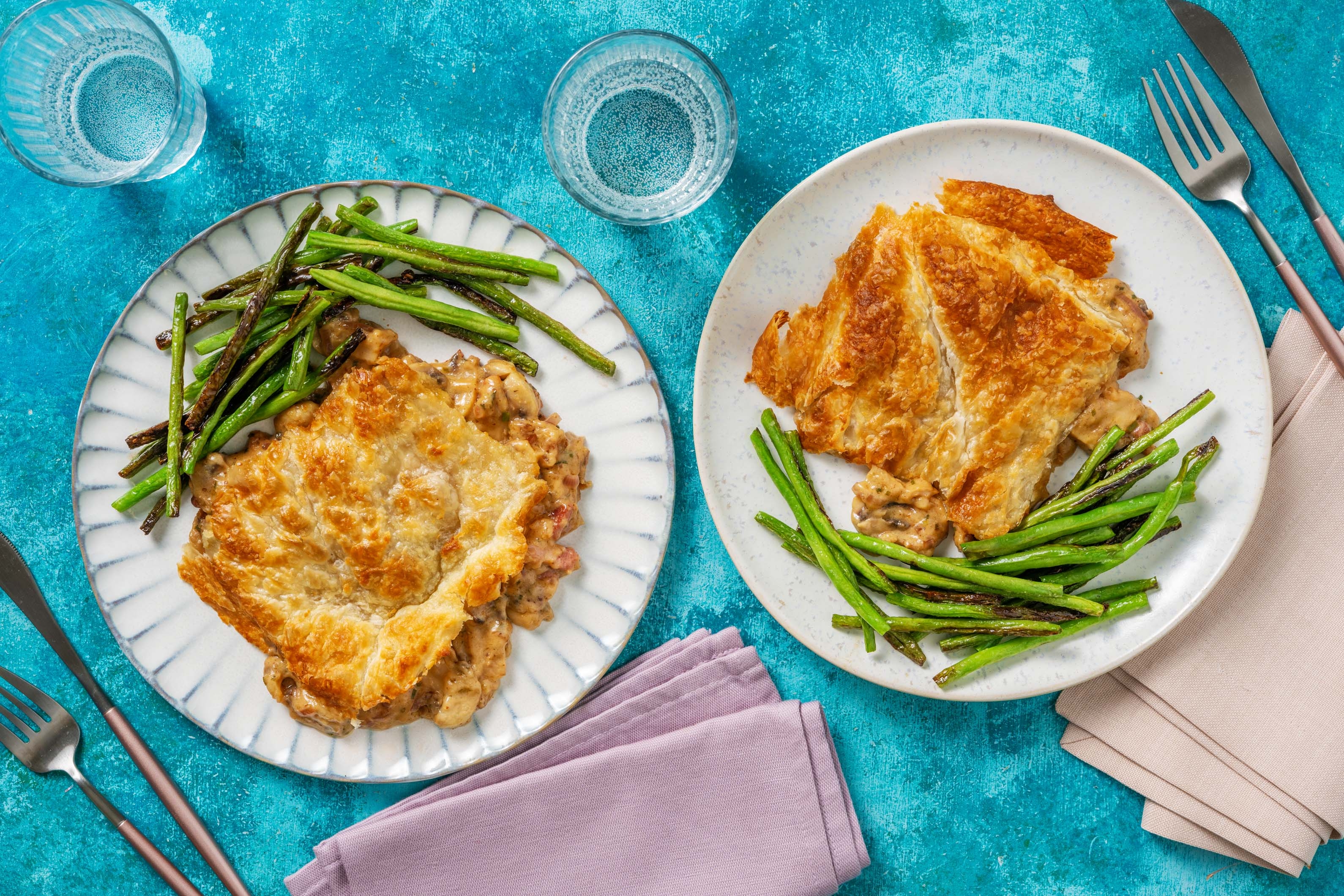 Creamy Bacon and Mushroom Pie