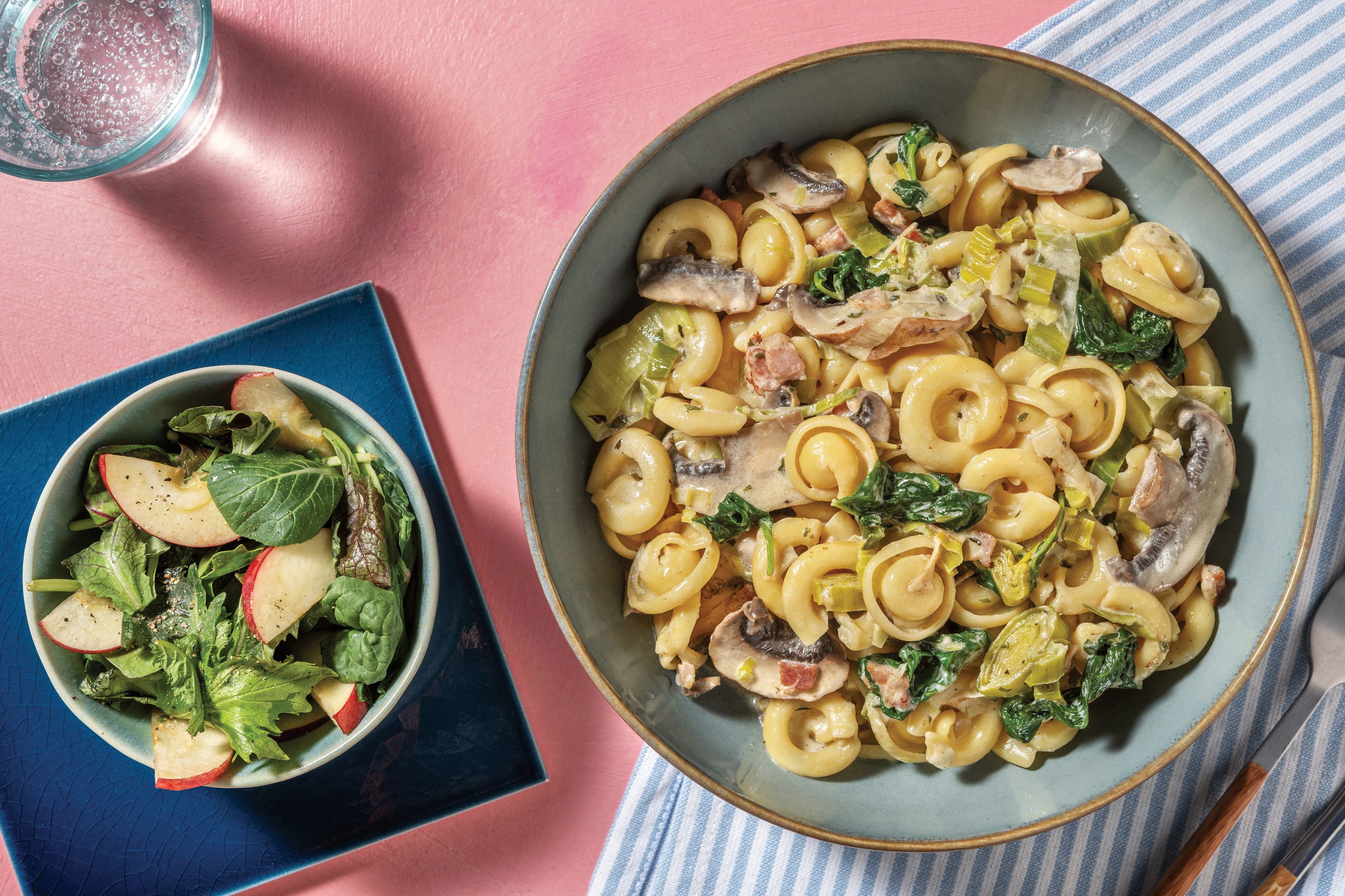 Easy Bacon, Leek & Mushroom Orecchiette